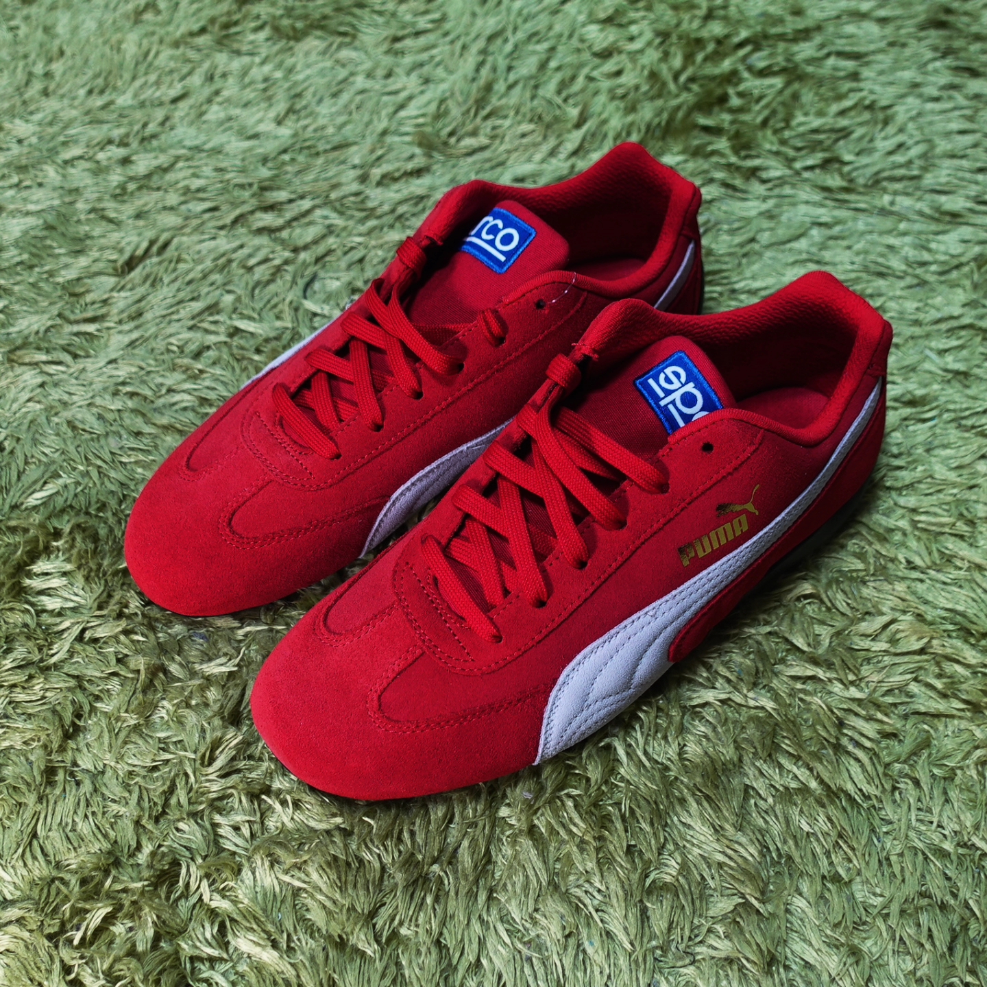 Puma Speedcat OG Sparco Ribbon Red White, Puma Speedcat LS High Risk Red White 착용 스타일 - 3