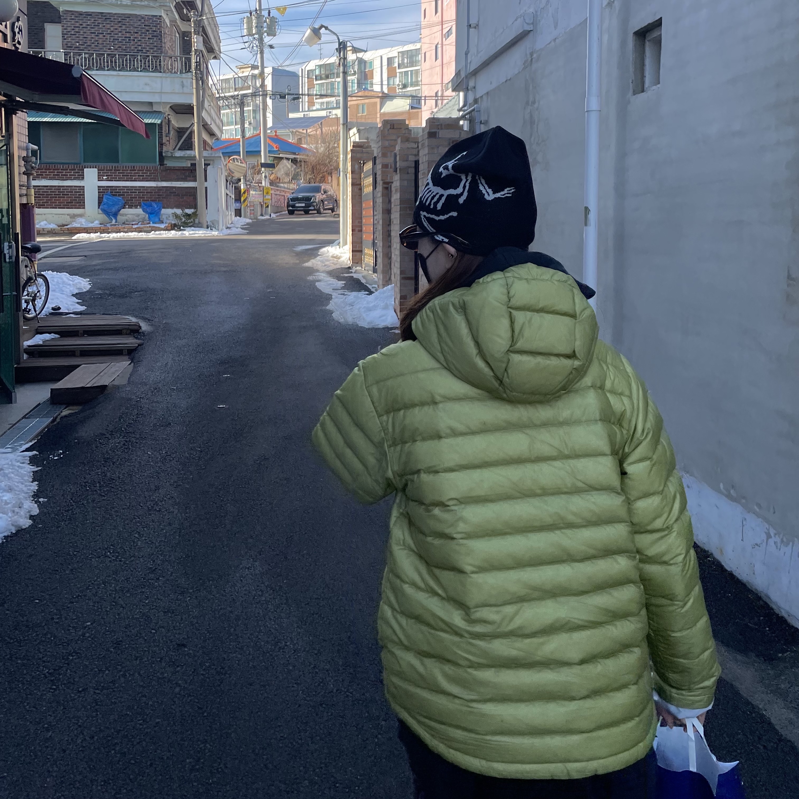 Sansan Gear Suffix Puffer Jacket Light Green - 23FW, Arc'teryx Bird Head Toque Orca 착용 스타일 - 2