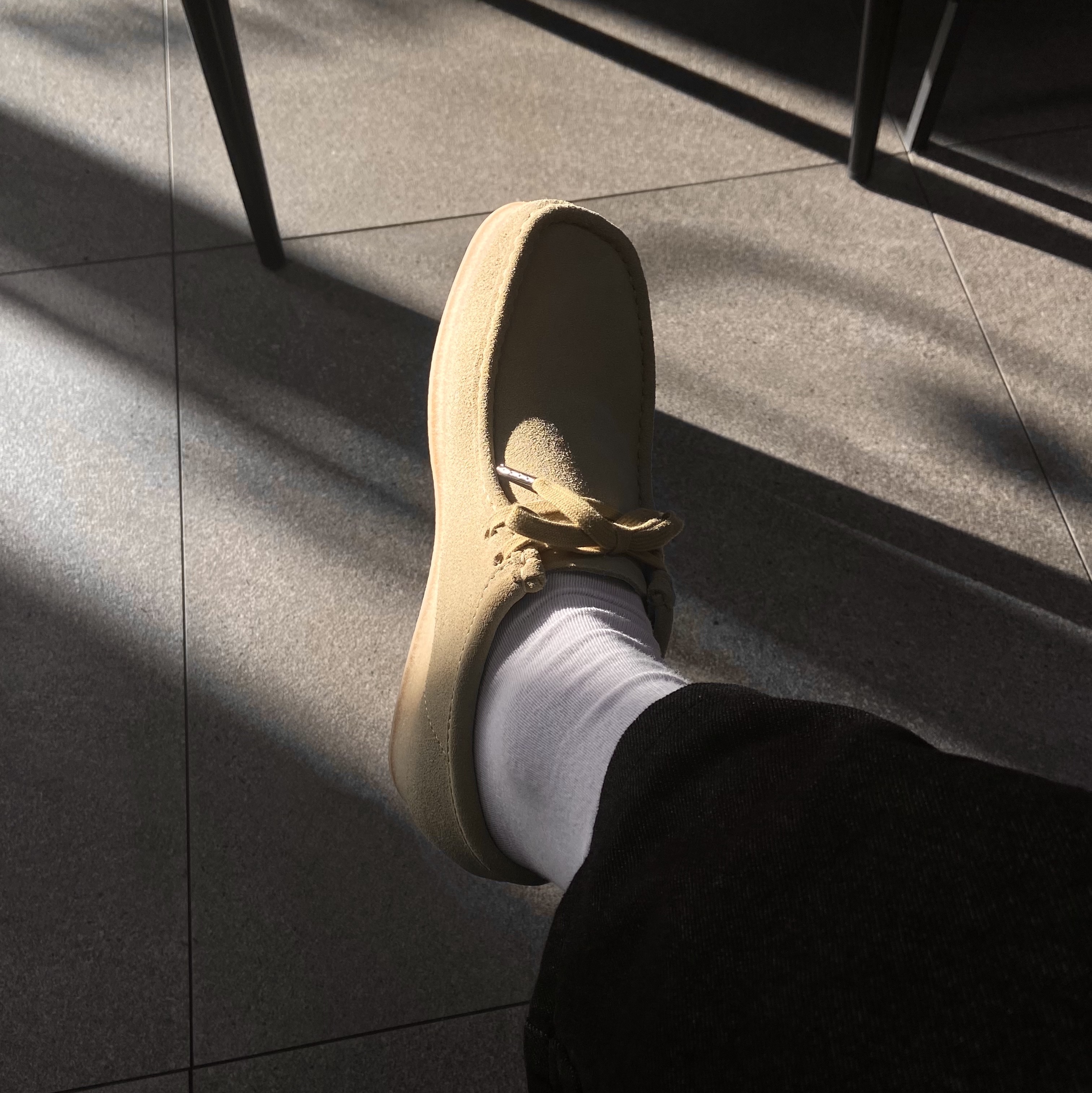 Clarks Wallabee Maple Suede 착용 스타일