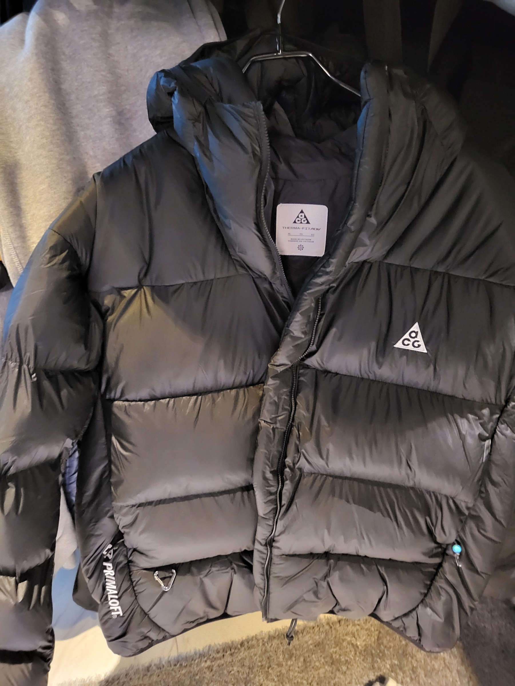 Nike ACG Therma-Fit ADV Lunar Lake Puffer Jacket Black - Asia 착용 스타일