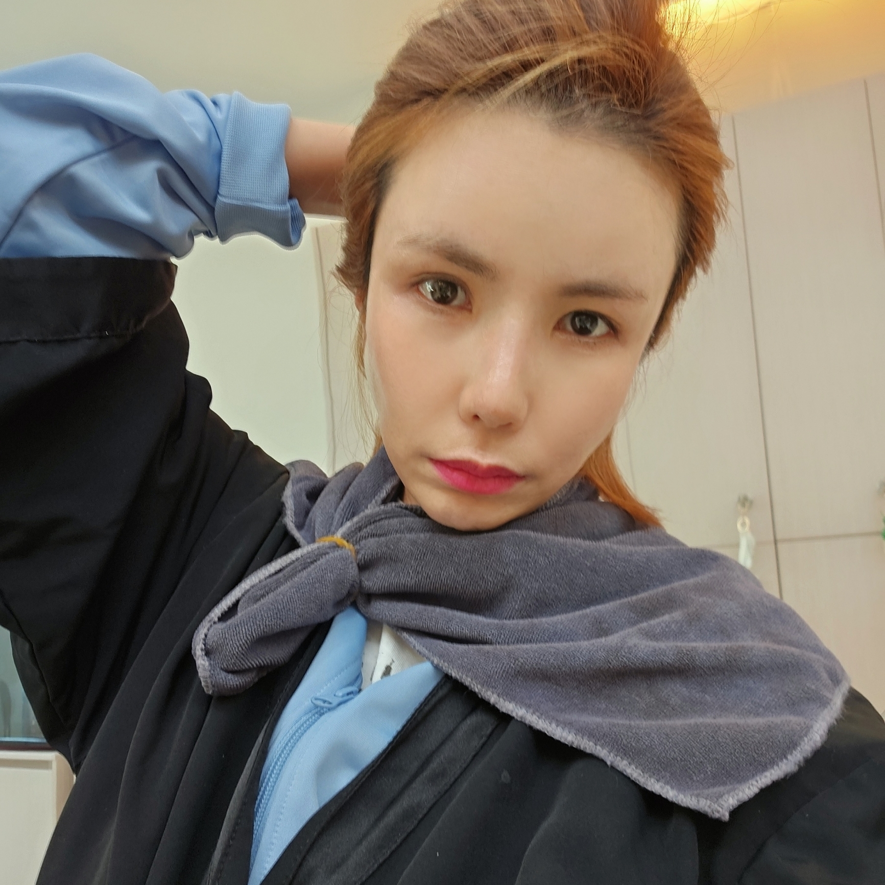 (W) The North Face 1996 Retro Nuptse Jacket Folk Blue, Adidas Beckenbauer Track Top Ambient Sky - KR Sizing 착용 스타일 - 2