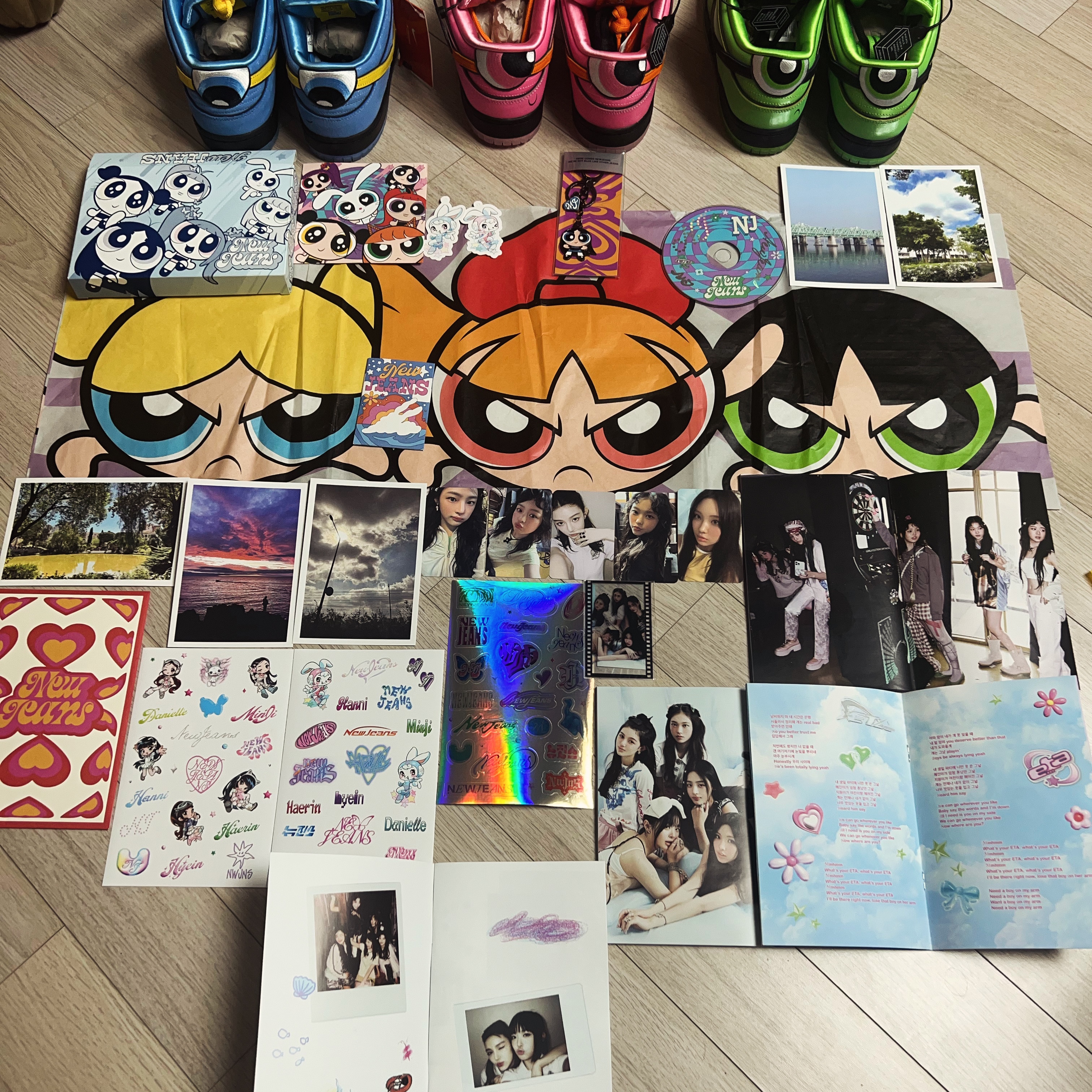 Nike x The Powerpuff Girls SB Dunk Low Pro QS Blossom, Nike x The Powerpuff Girls SB Dunk Low Pro QS Bubbles 착용 스타일