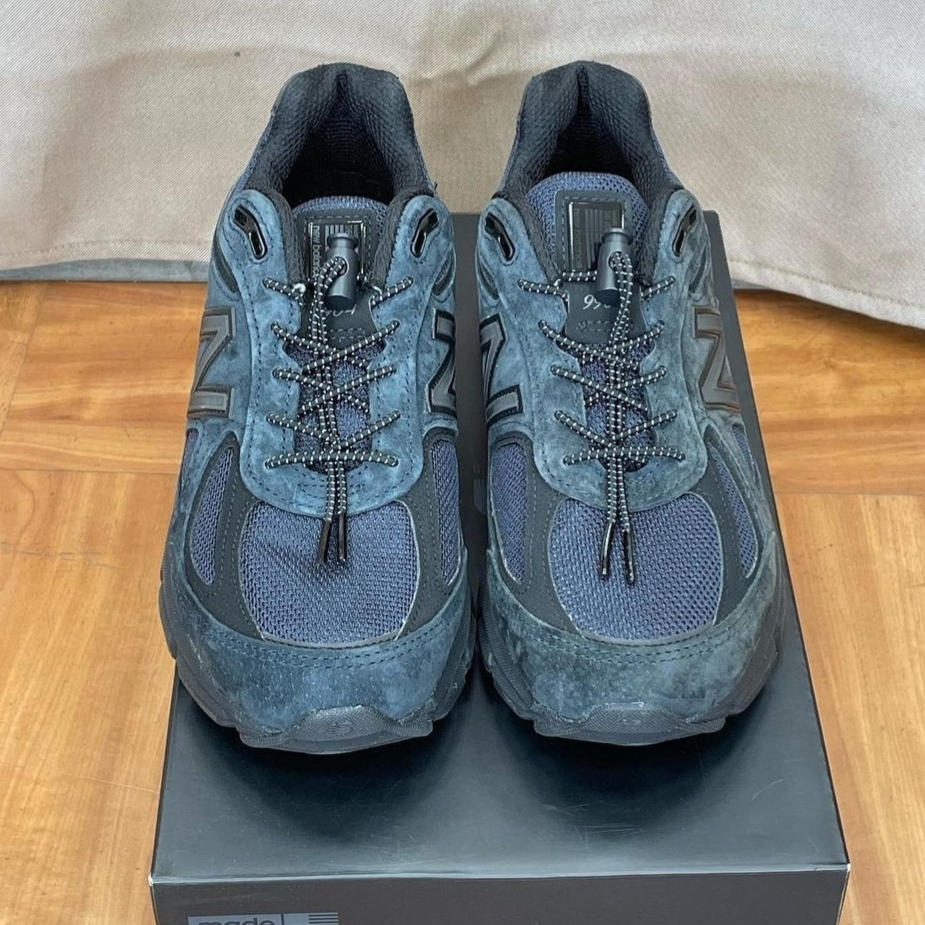 New Balance x JJJJound 990v4 Navy 착용 스타일