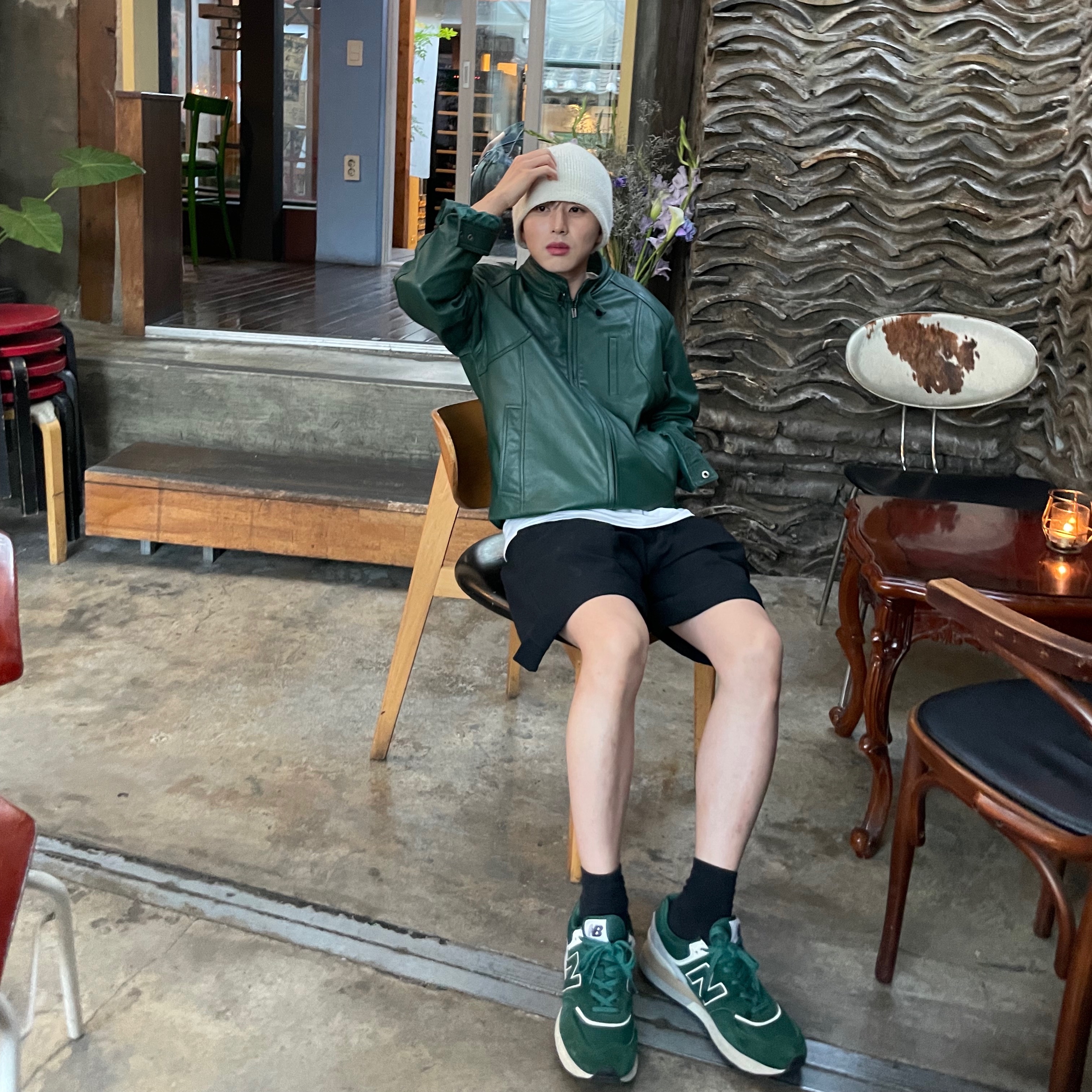 New Balance 574 Legacy Green 착용 스타일