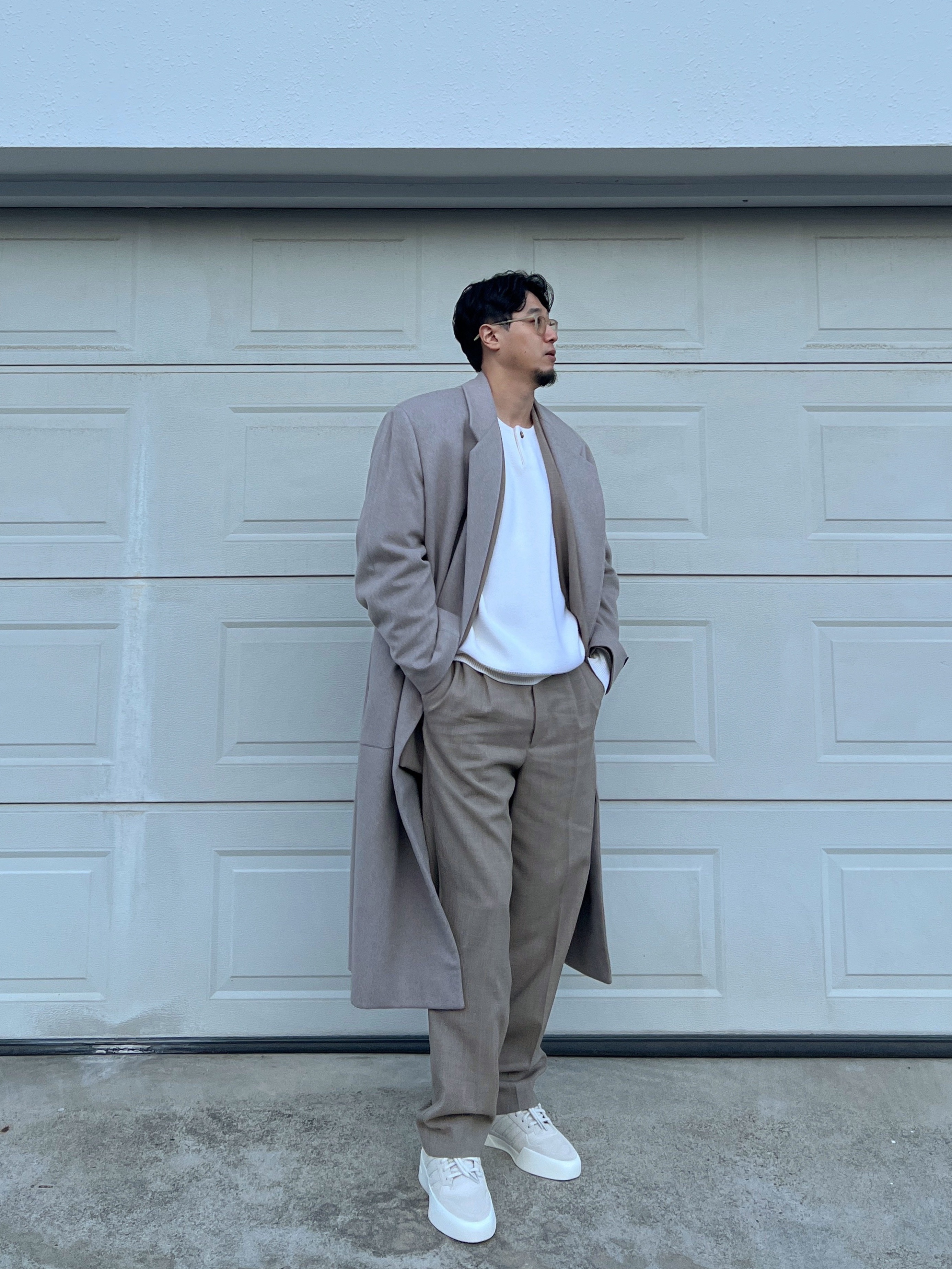 Adidas x Fear of God Athletics 86 Low Talc 착용 스타일