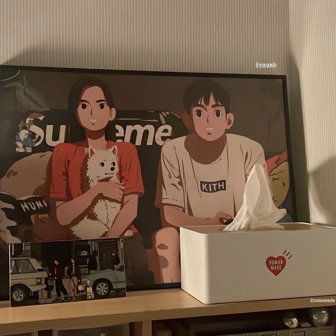 Human Made Tissue Box White 착용 스타일