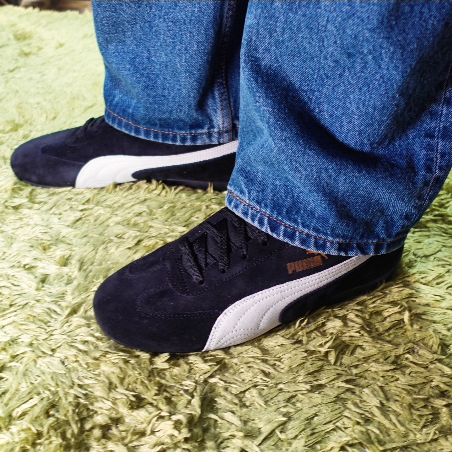 Puma Speedcat OG Sparco Black White, Puma Speedcat LS Black White 착용 스타일 - 1