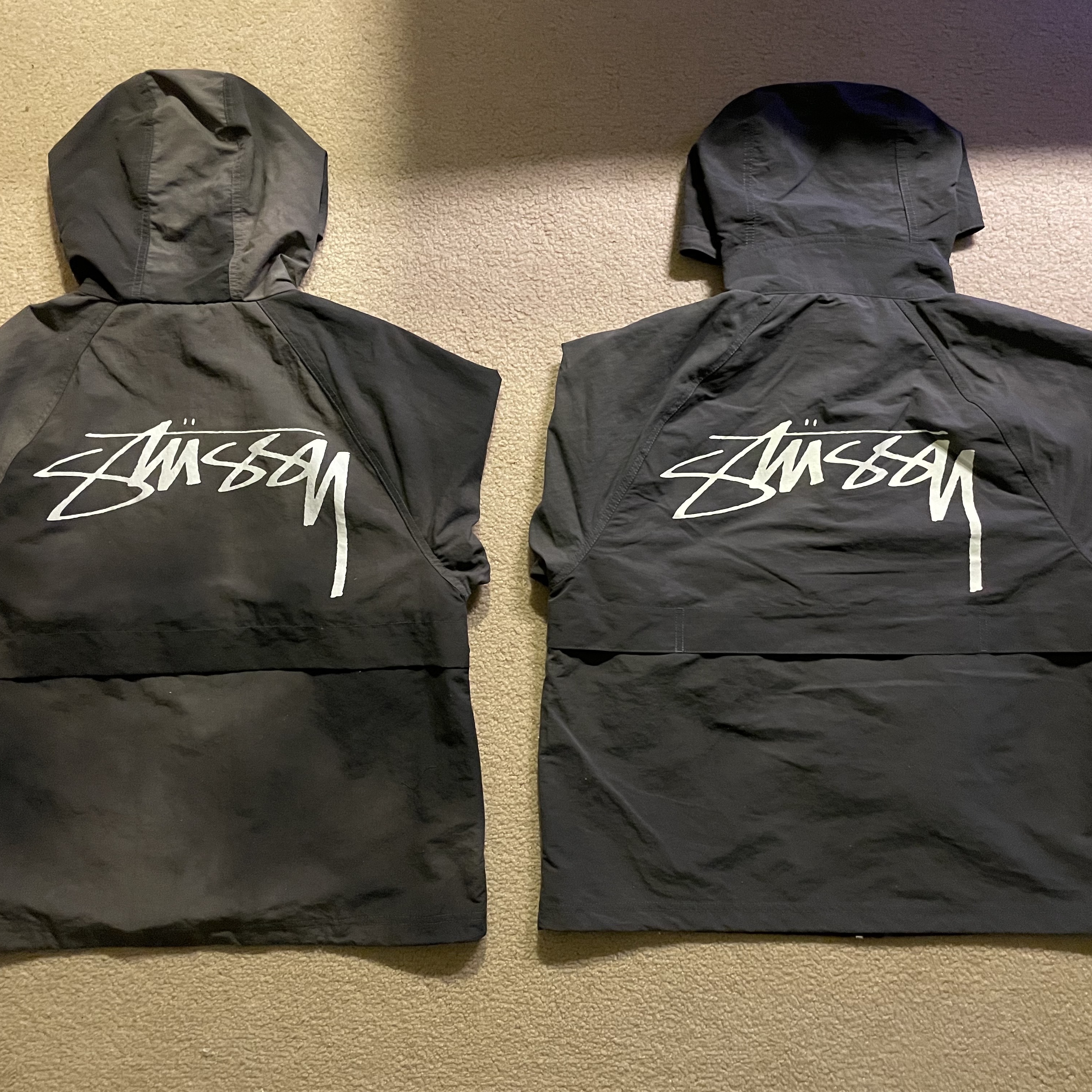 Stussy Wave Dye Beach Shell Jacket Black, Stussy Wave Dye Beach Shell Jacket Black 착용 스타일 - 2