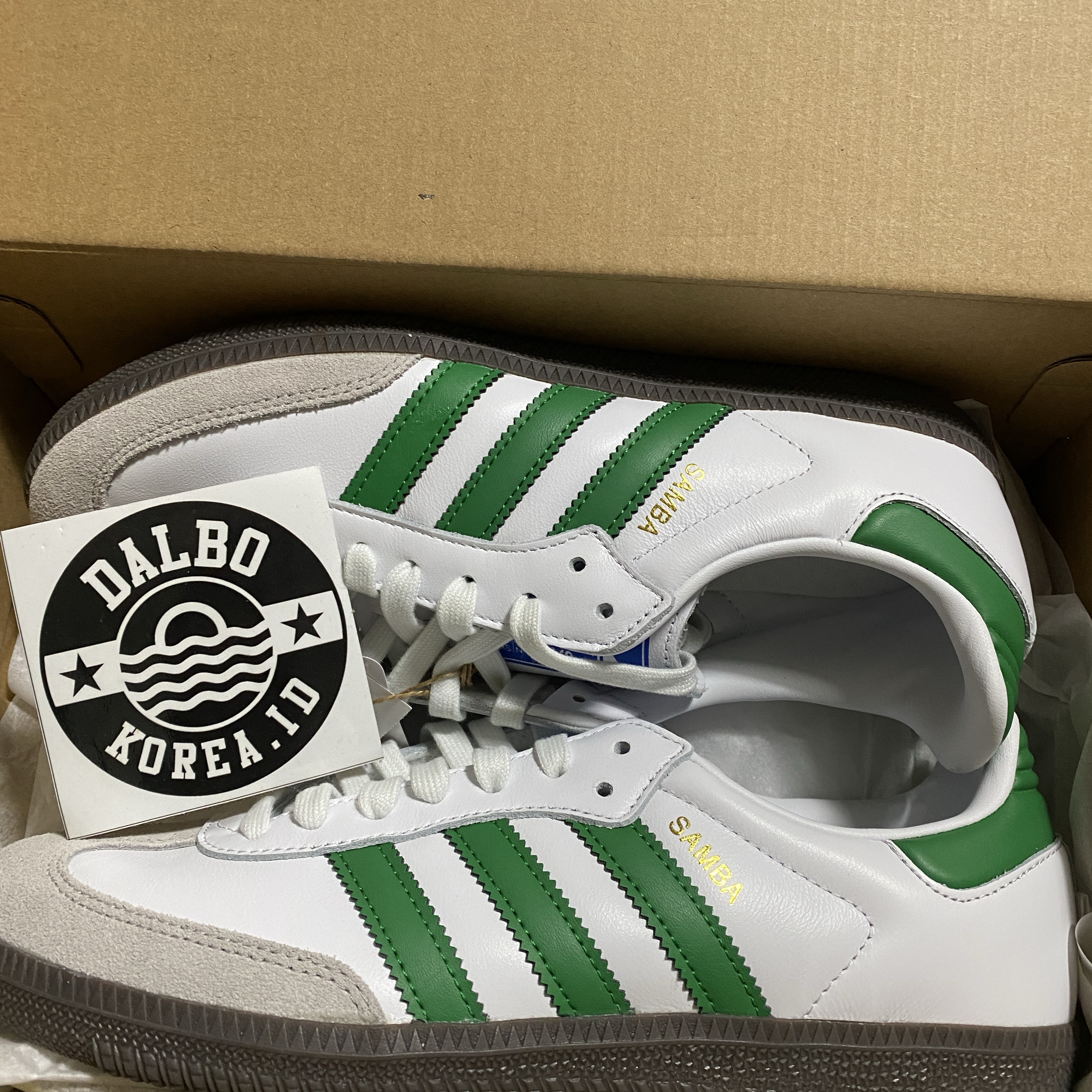 Adidas Samba OG White Green 착용 스타일