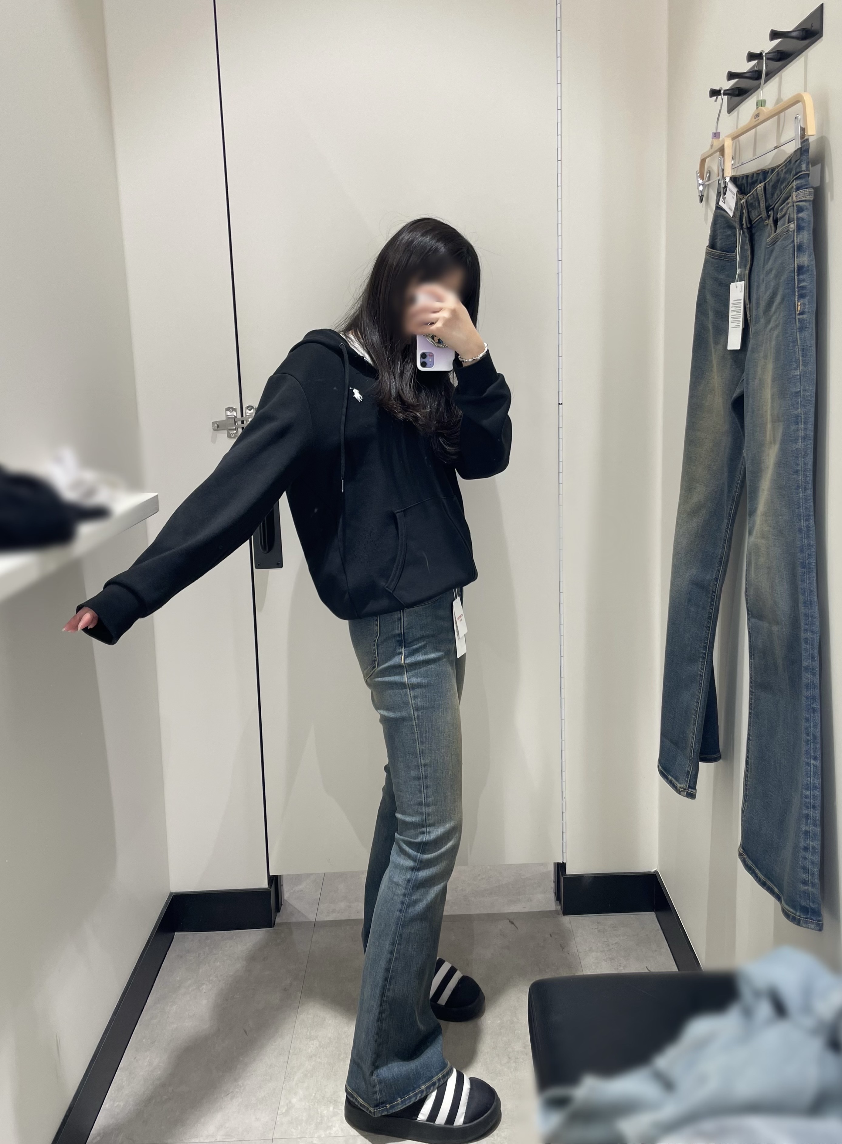 Adidas Puffylette Core Black, [20% 적립] Polo Ralph Lauren Women Oversized Fleece Zipper Graphic Hoodie Grey - 24FW 착용 스타일