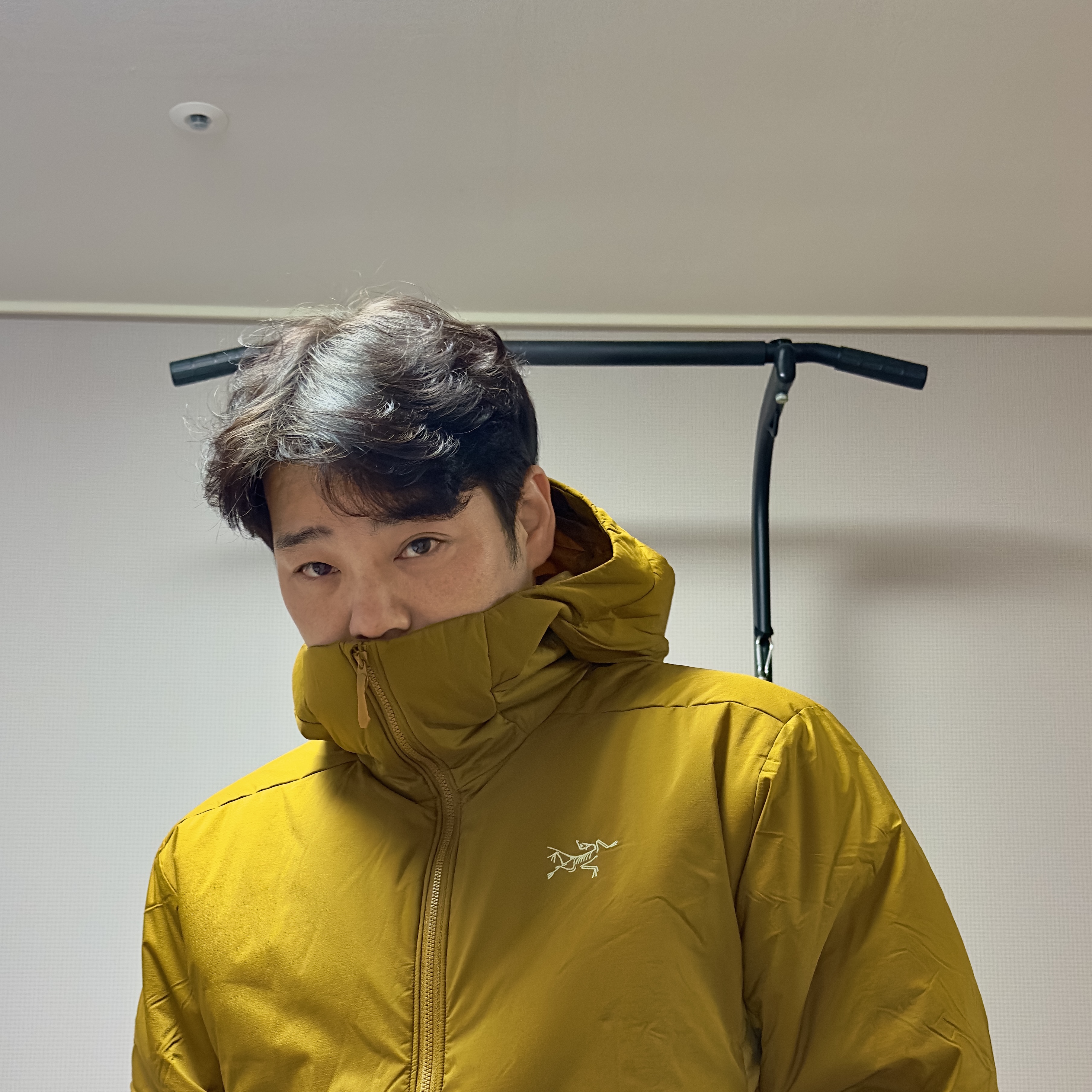 Arc'teryx Atom Heavyweight Hoody Yukon 착용 스타일