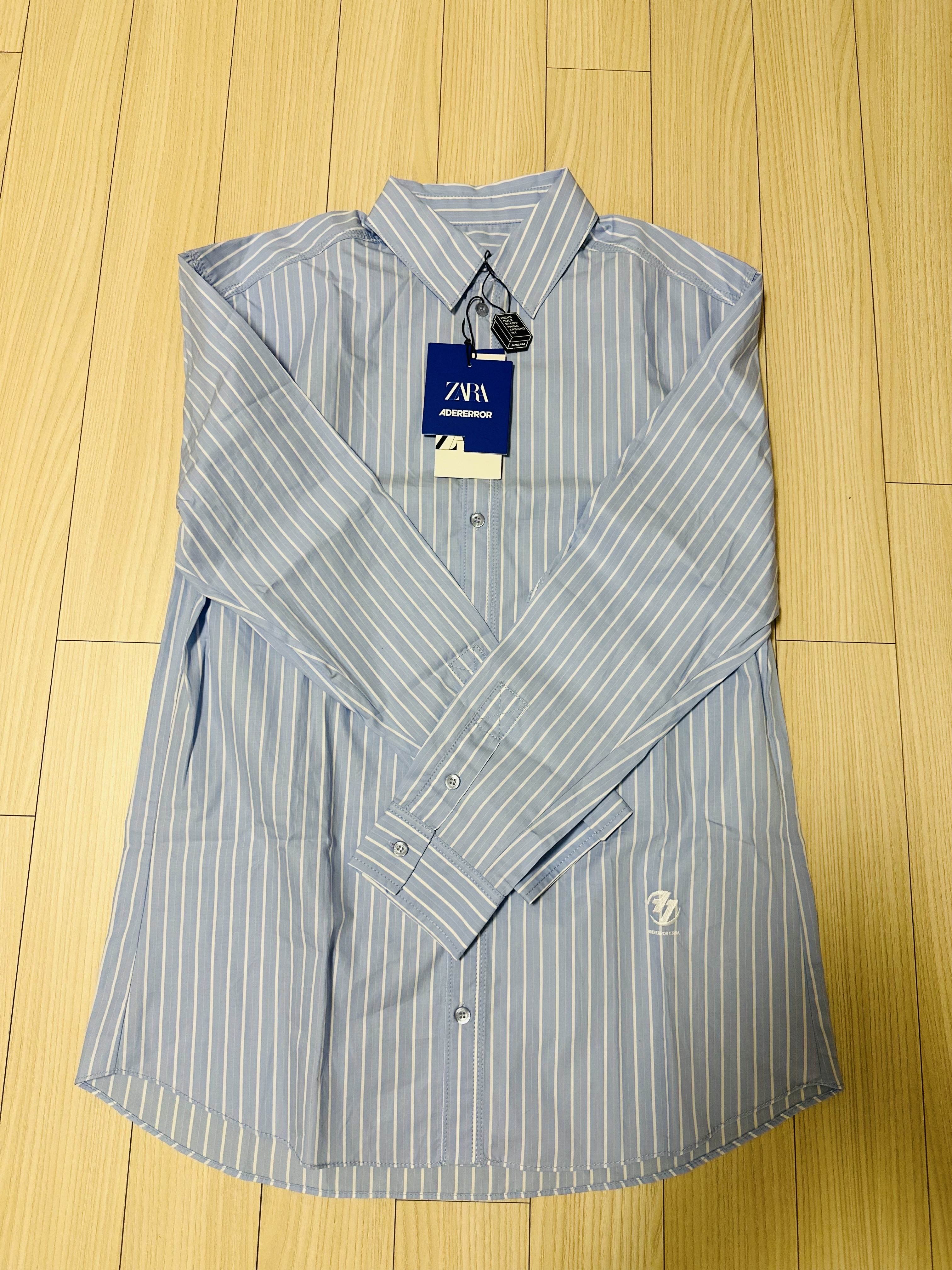Zara x Ader Error Striped Poplin Shirt Stripe 착용 스타일
