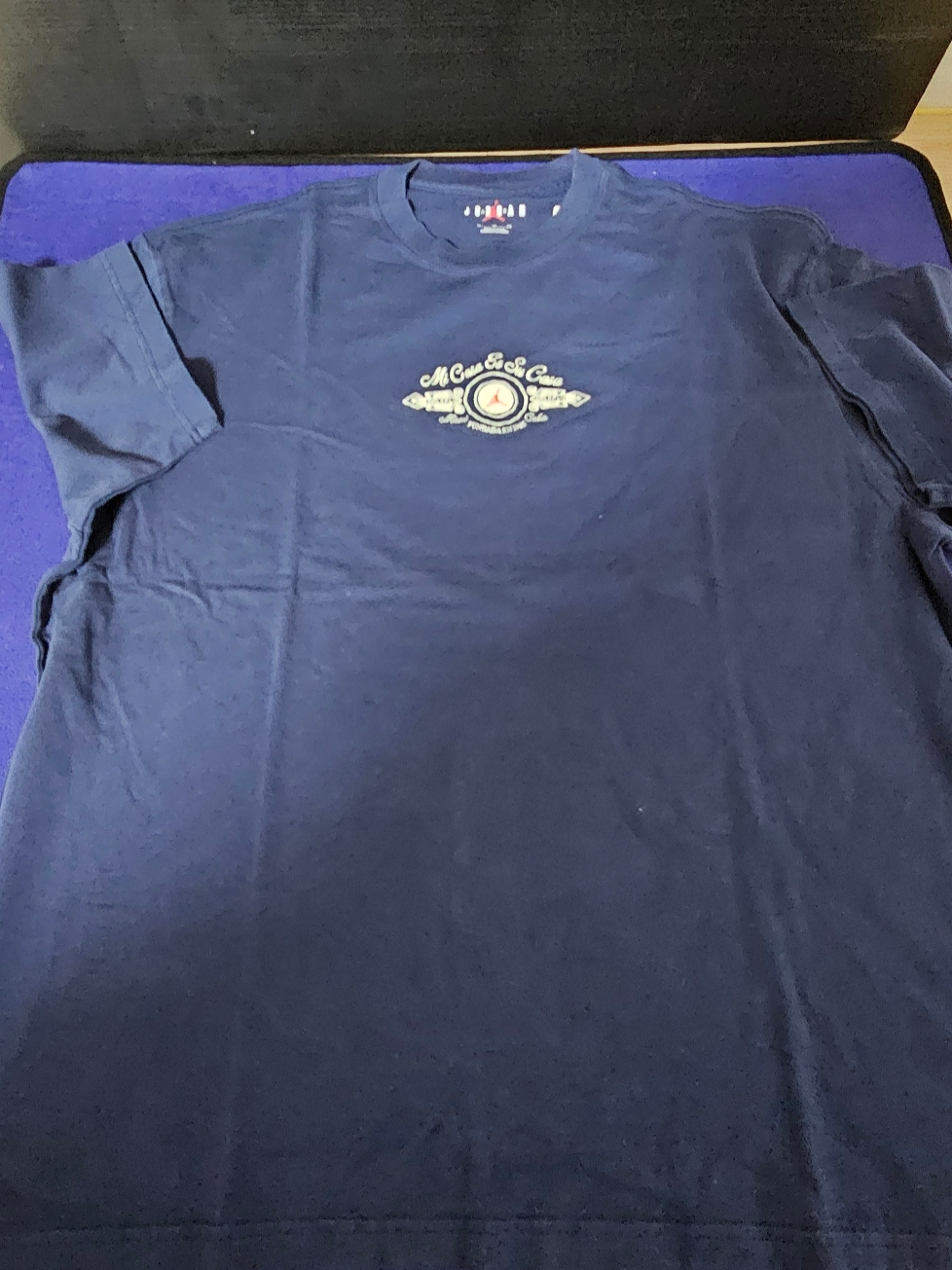 Jordan x SoleFly Mi Casa es Su Casa T-Shirt Midnight Navy (FQ3802-410) 착용 스타일 - 2