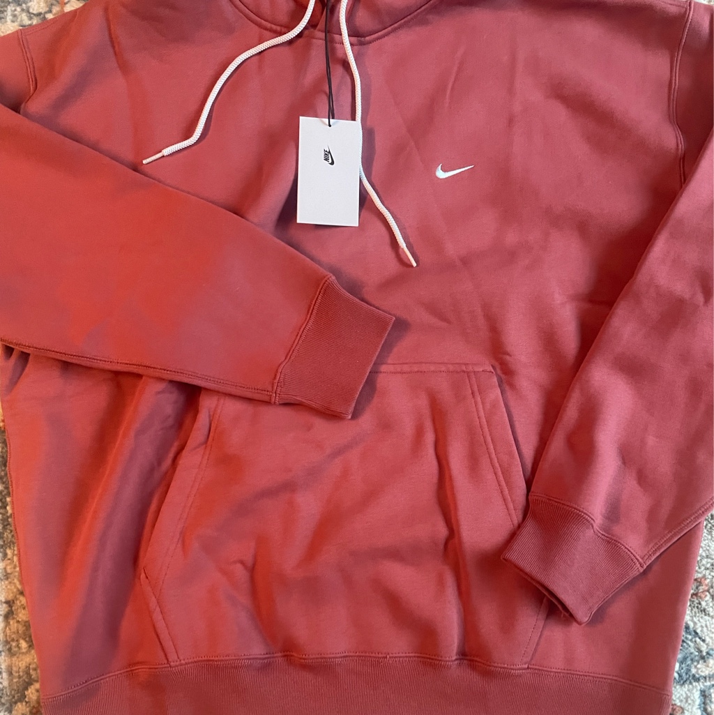 Nike NRG Solo Swoosh Fleece Hoodie Canyon Rust - Asia 착용 스타일 - 4