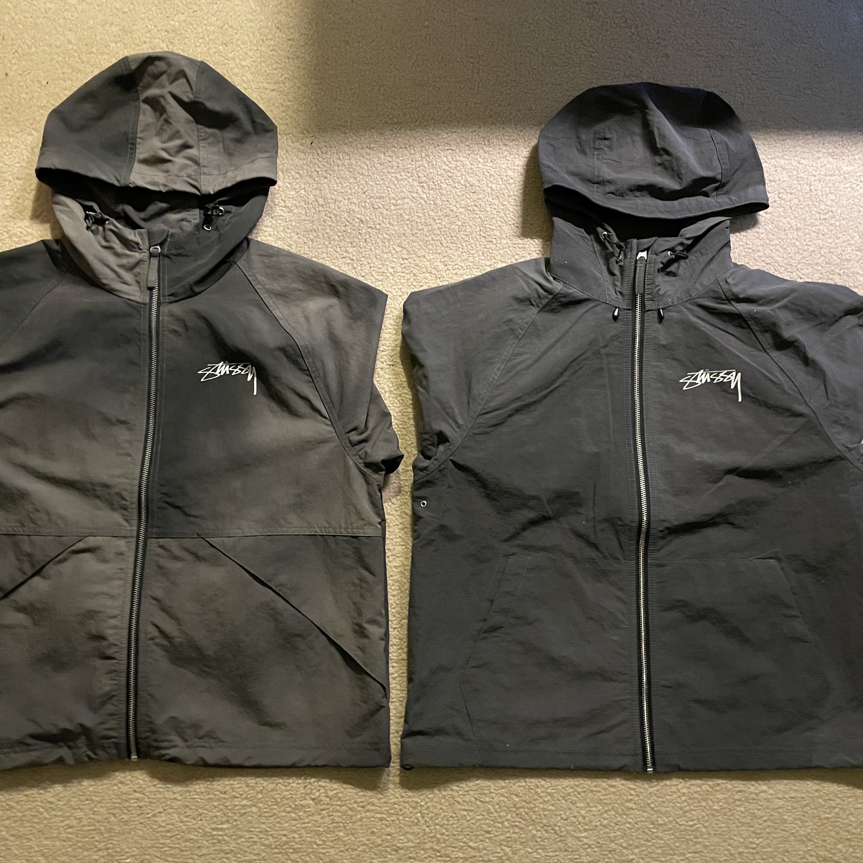 Stussy Wave Dye Beach Shell Jacket Black, Stussy Wave Dye Beach Shell Jacket Black 착용 스타일 - 1