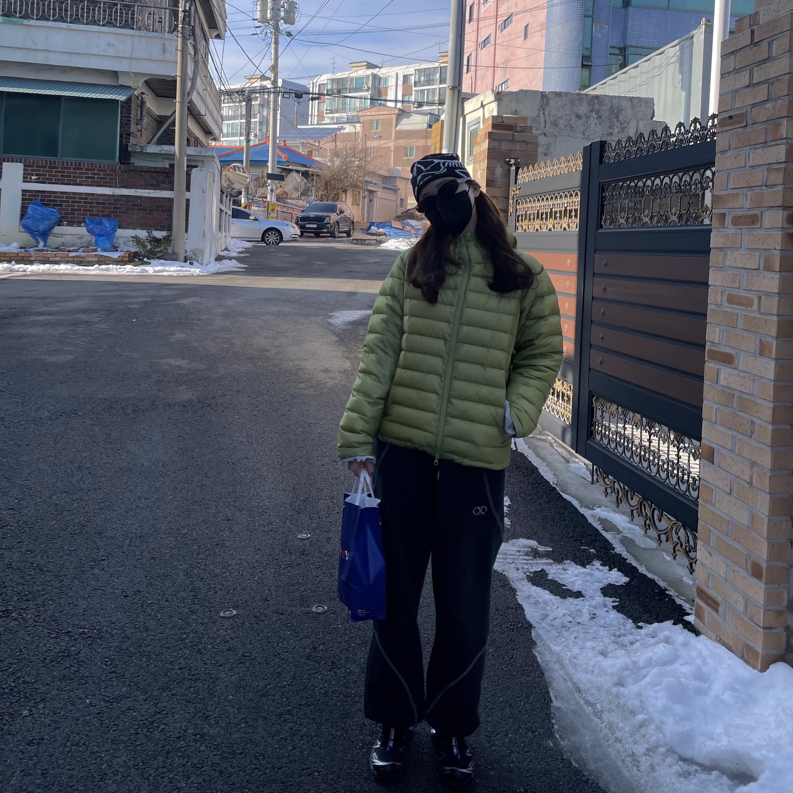 Sansan Gear Suffix Puffer Jacket Light Green - 23FW, Arc'teryx Bird Head Toque Orca 착용 스타일 - 1