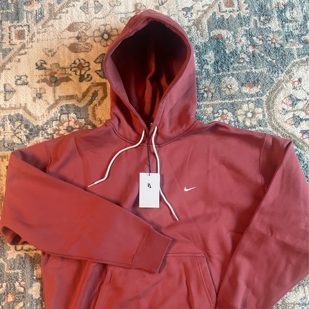 Nike NRG Solo Swoosh Fleece Hoodie Canyon Rust - Asia 착용 스타일 - 2