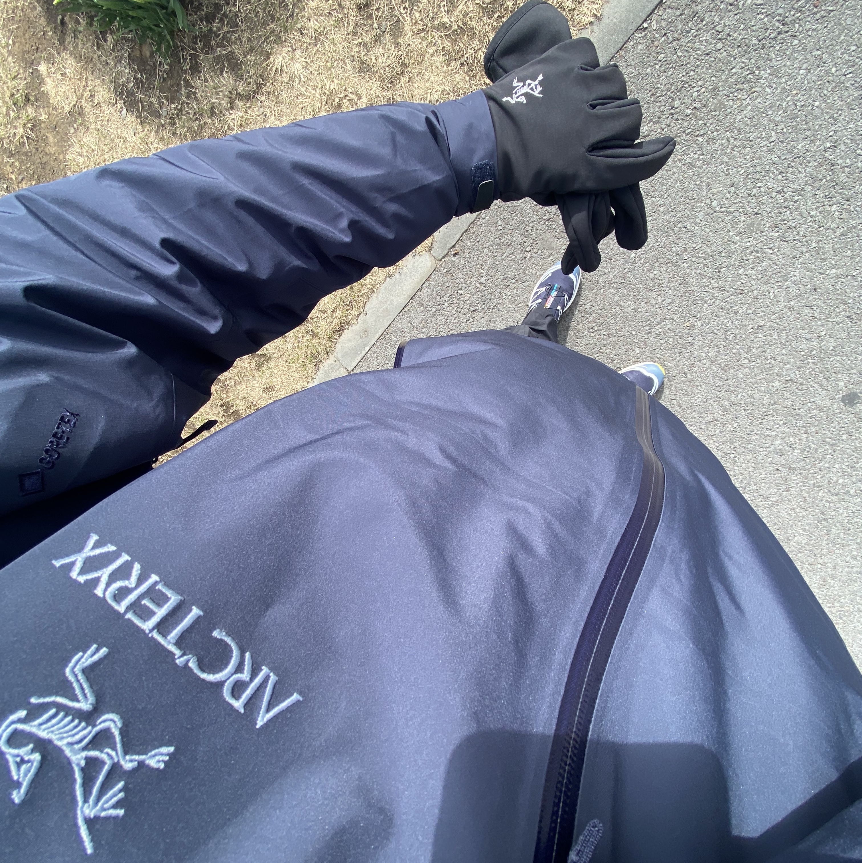 Arc'teryx Beta LT Jacket Black Sapphire, Arc'teryx Venta Glove Black 착용 스타일