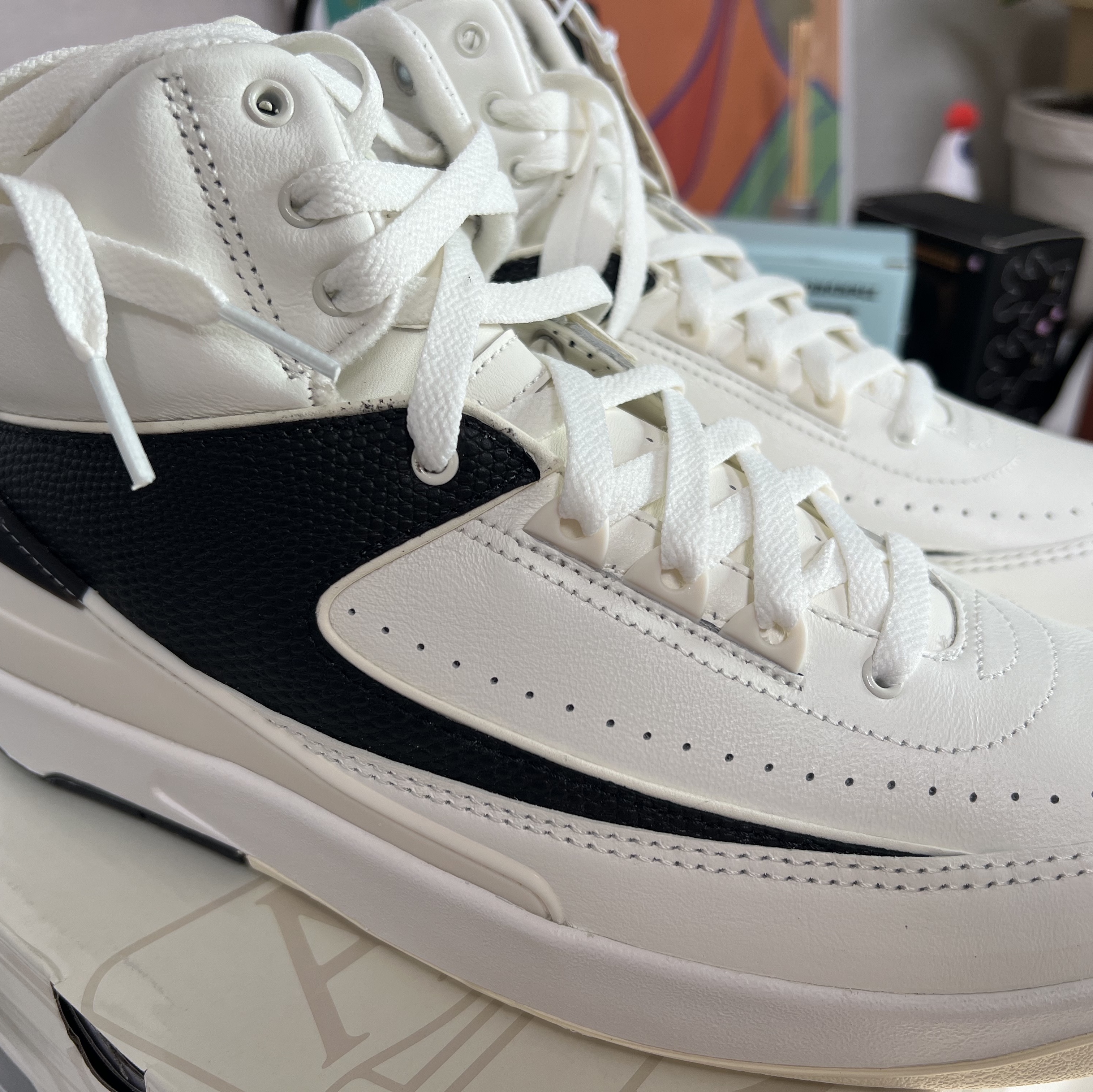 (W) Jordan 2 Retro Sail Black 착용 스타일 - 3