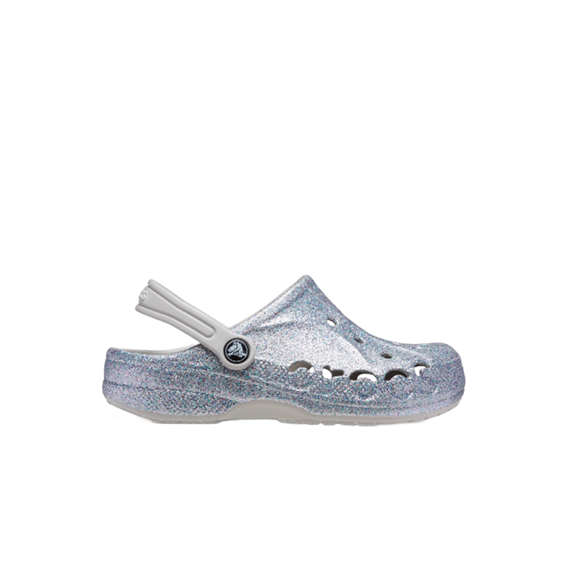 (Kids) Crocs Baya Glitter Clog Silver 상세 이미지 1