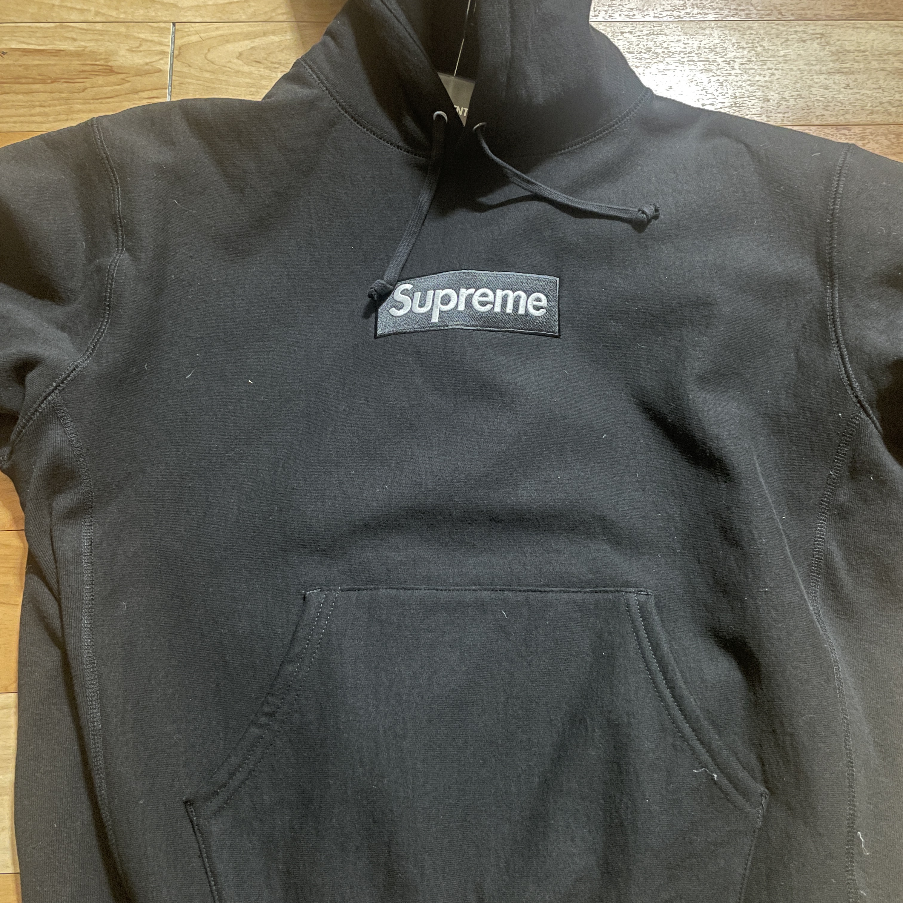 Supreme Box Logo Hooded Sweatshirt Black - 23FW 착용 스타일