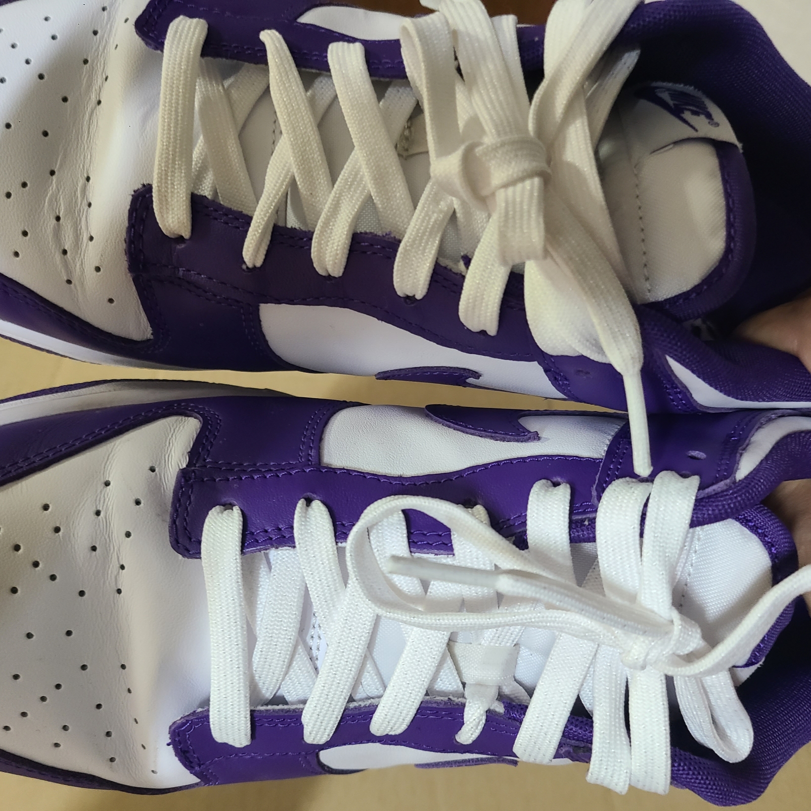 Nike Dunk Low Retro Championship Court Purple 착용 스타일