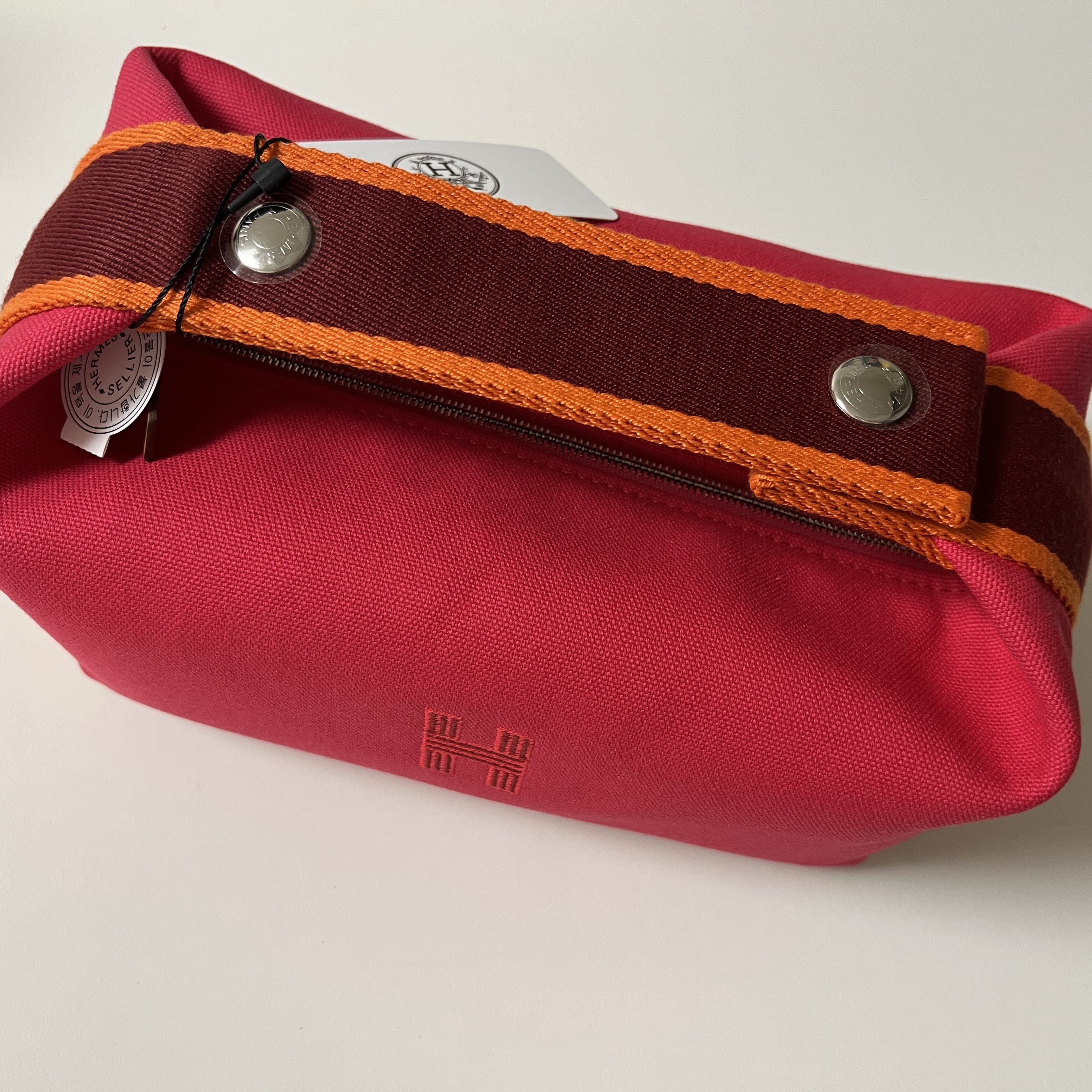 Hermes Small Bride-A-Brac Case Canvas & Hibiscus 착용 스타일