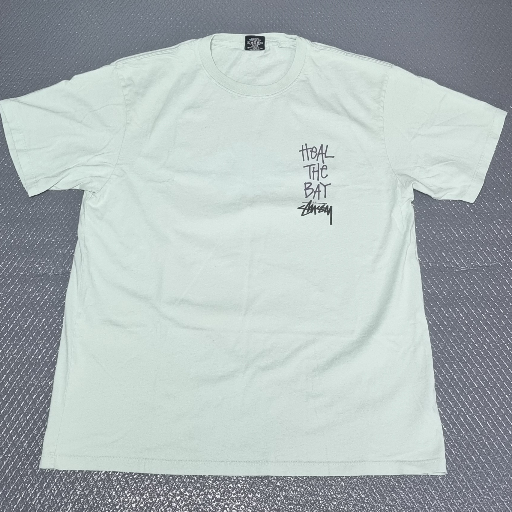 Stussy x Heal The Bay Pigment Dyed T-Shirt Mint 착용 스타일 - 1