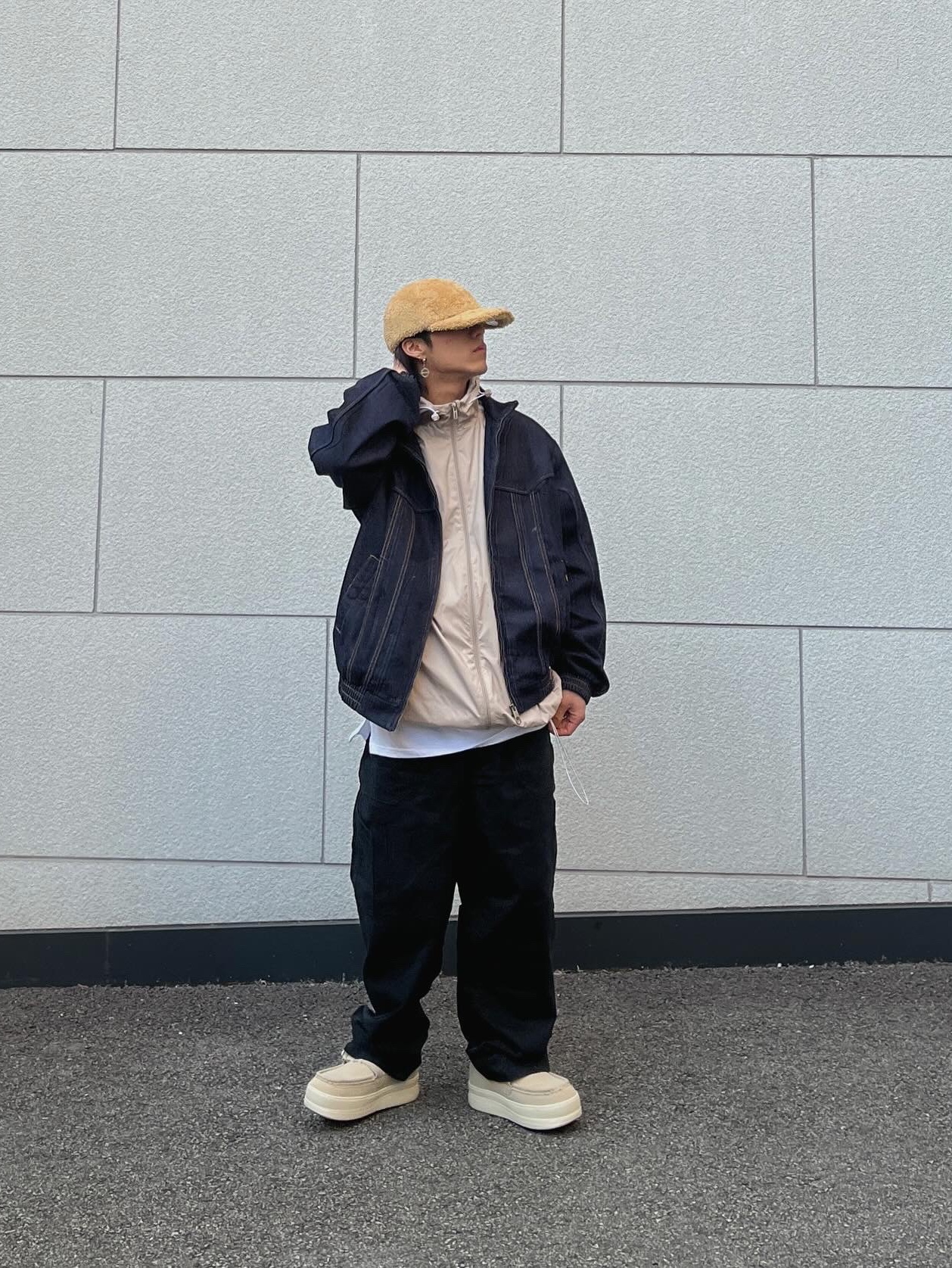 Adidas Essential 3S Woven Windbreaker Jacket Black - KR Sizing 착용 스타일 - 2