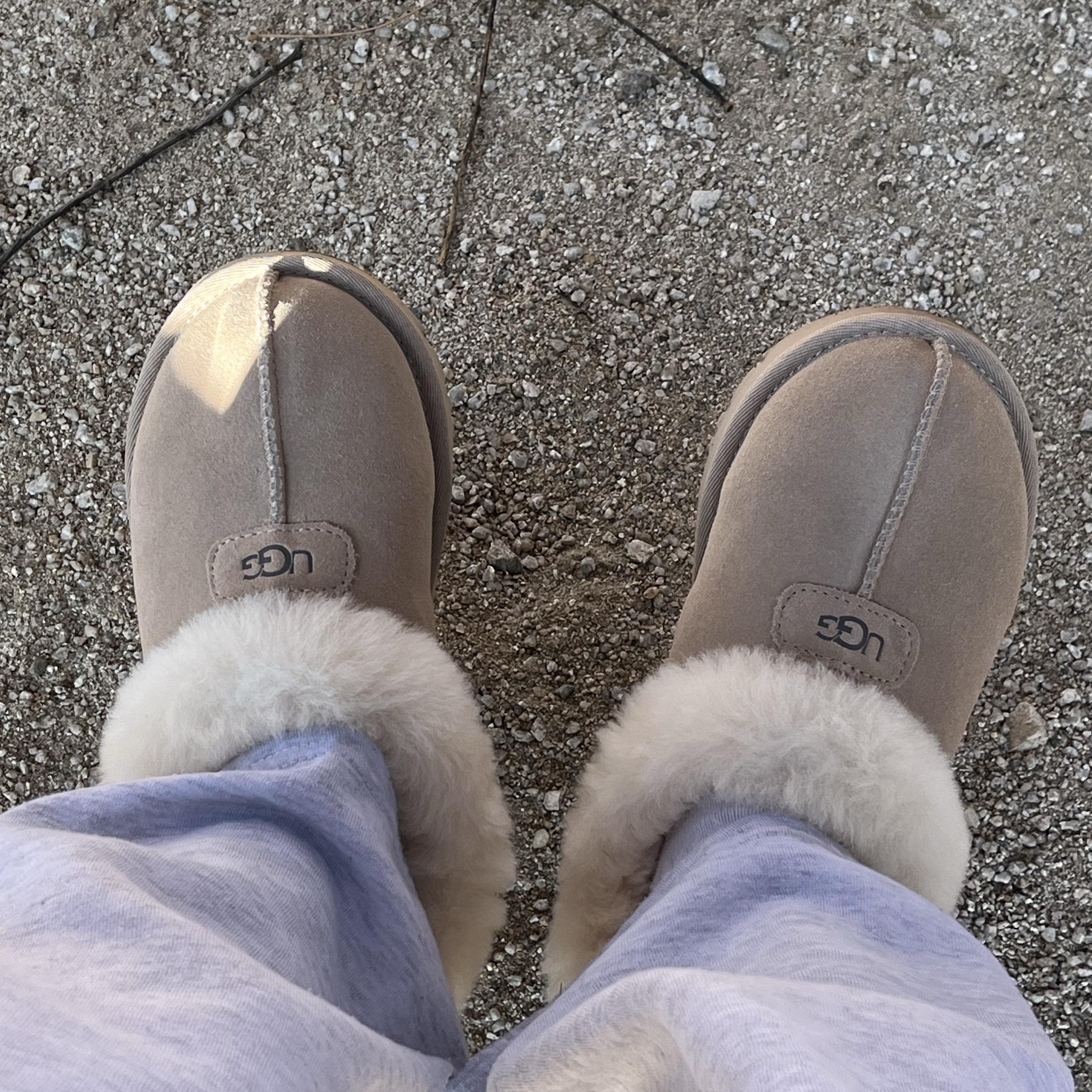 (W) UGG Tazzette Slipper Sand 착용 스타일