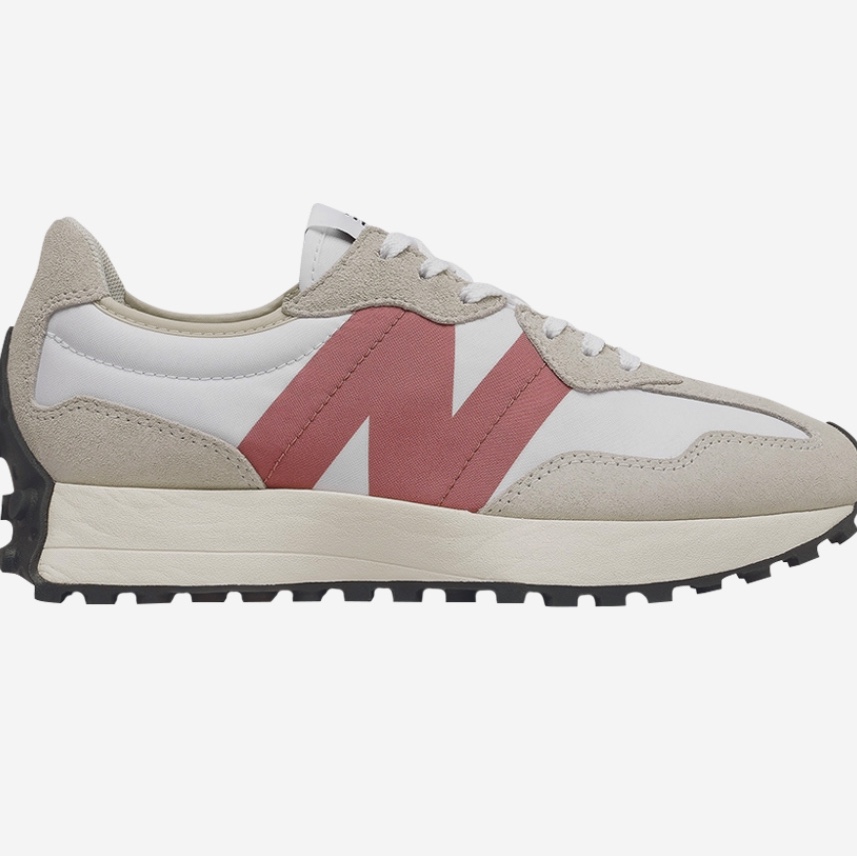 (W) New Balance 327 Gray Rose 착용 스타일