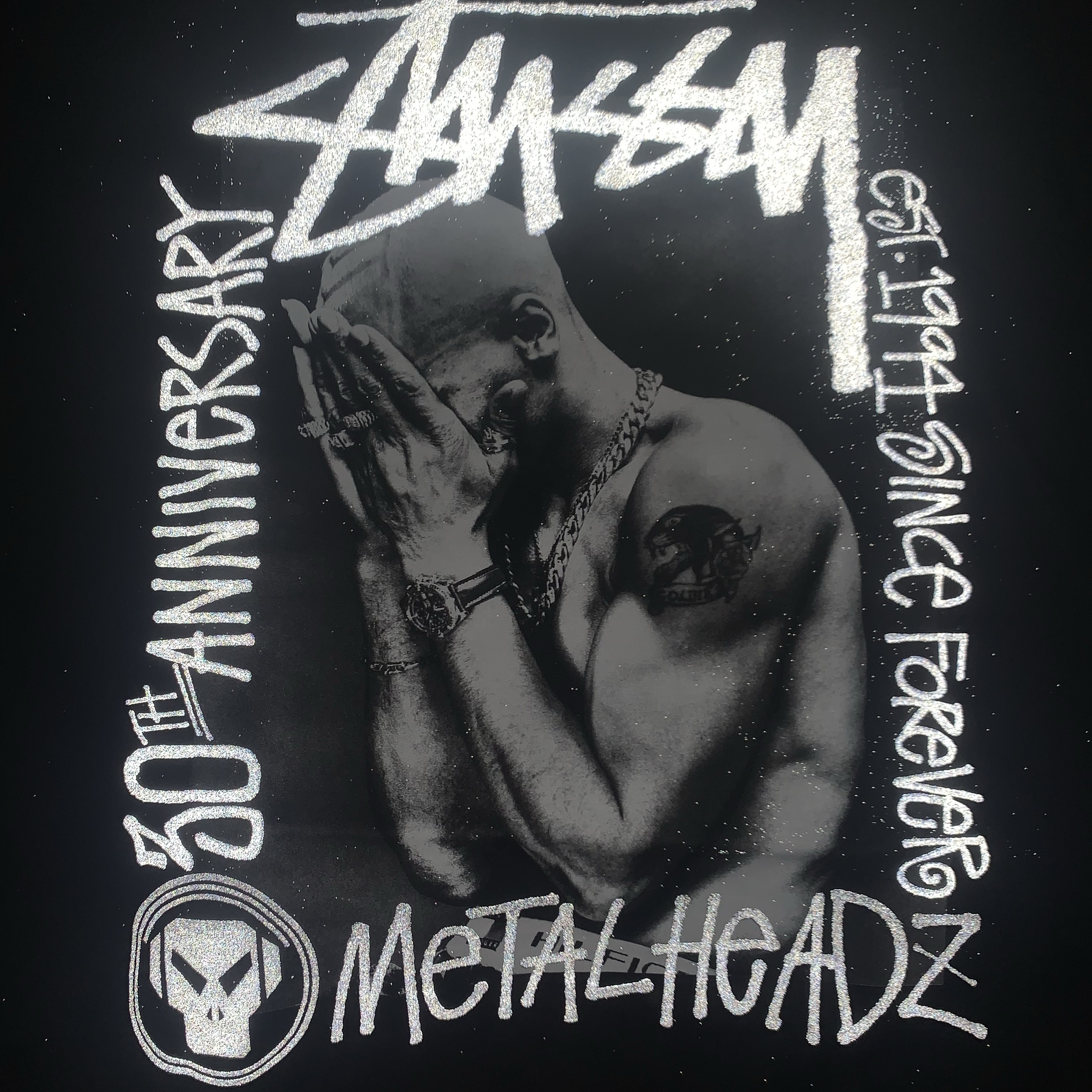 Stussy x Goldie Metalheadz 30 T-Shirt Black 착용 스타일 - 2