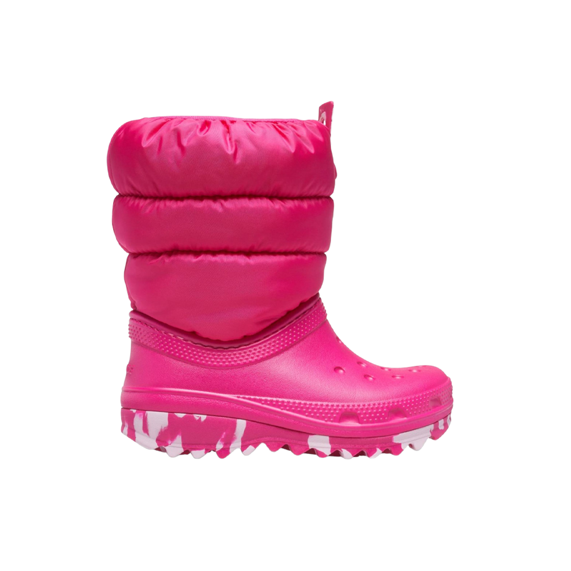 (키즈) 크록스 클래식 네오 퍼프 부츠 캔디 핑크((Kids) Crocs Classic Neo Puff Boot Candy Pink) - 1