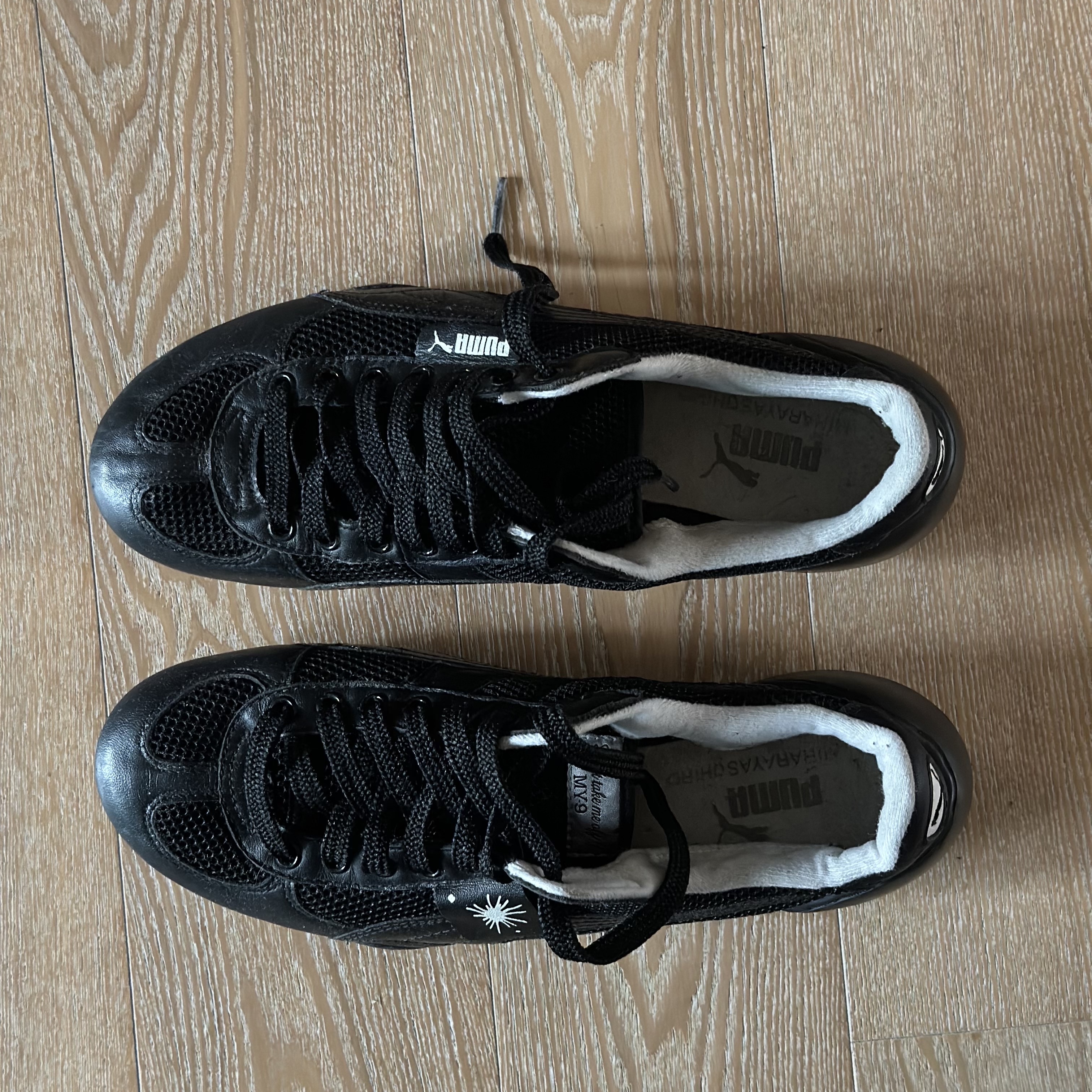 Puma Speedcat LS Black White 착용 스타일 - 4