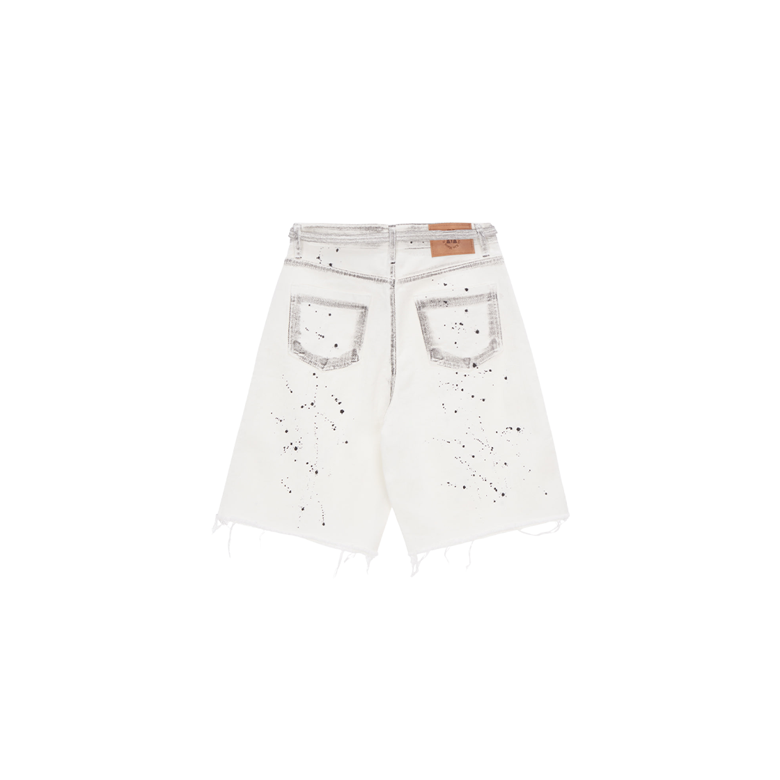 (W) Matin Kim Painting Half Denim Pants White 상세 이미지 2