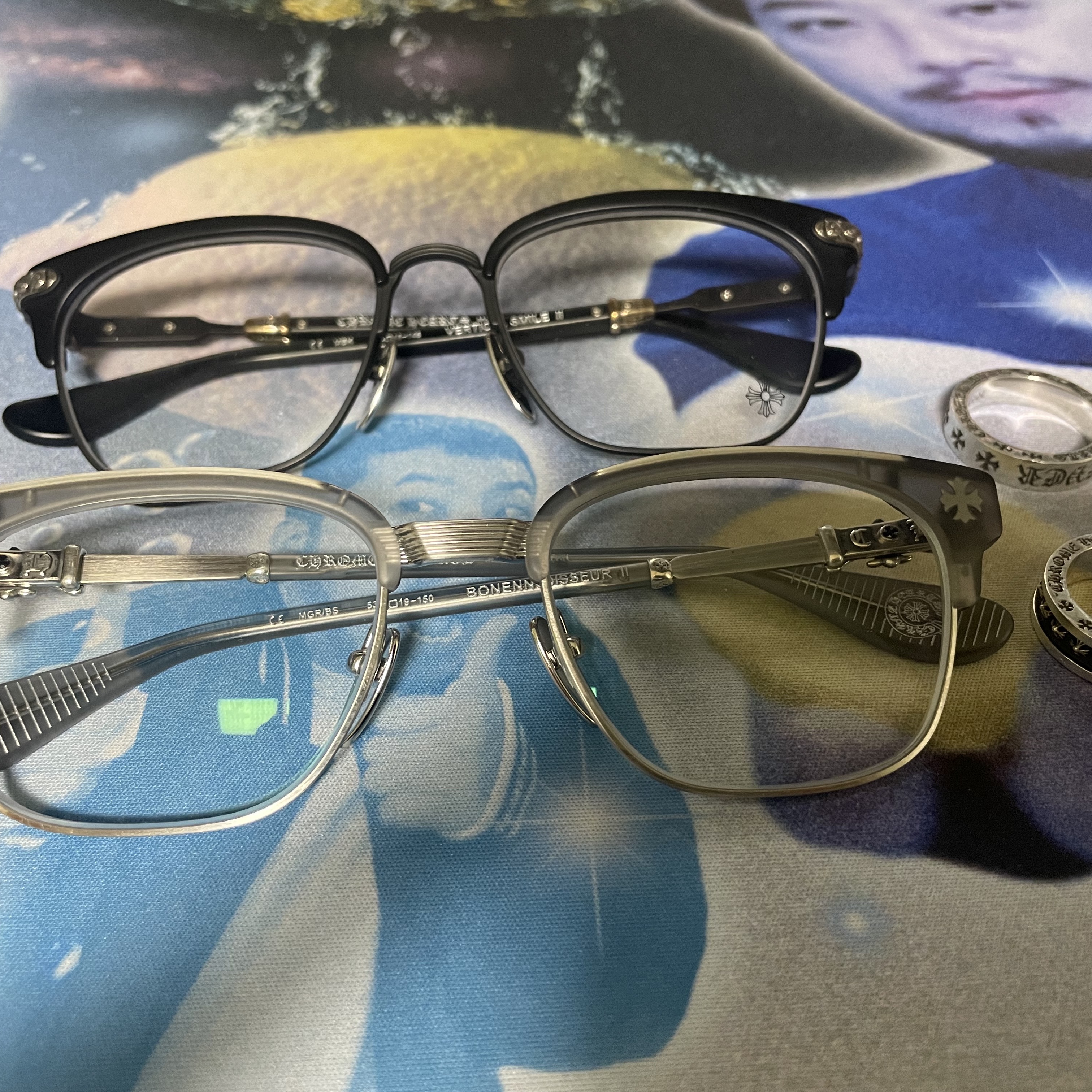 Chrome Hearts Bonennoisseur II Flint Gunmetal 착용 스타일 - 1