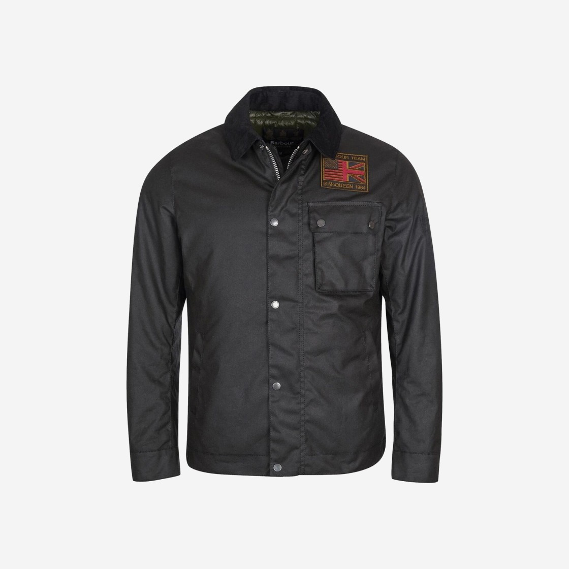 Barbour International Workers Wax Jacket Black 상세 이미지 1