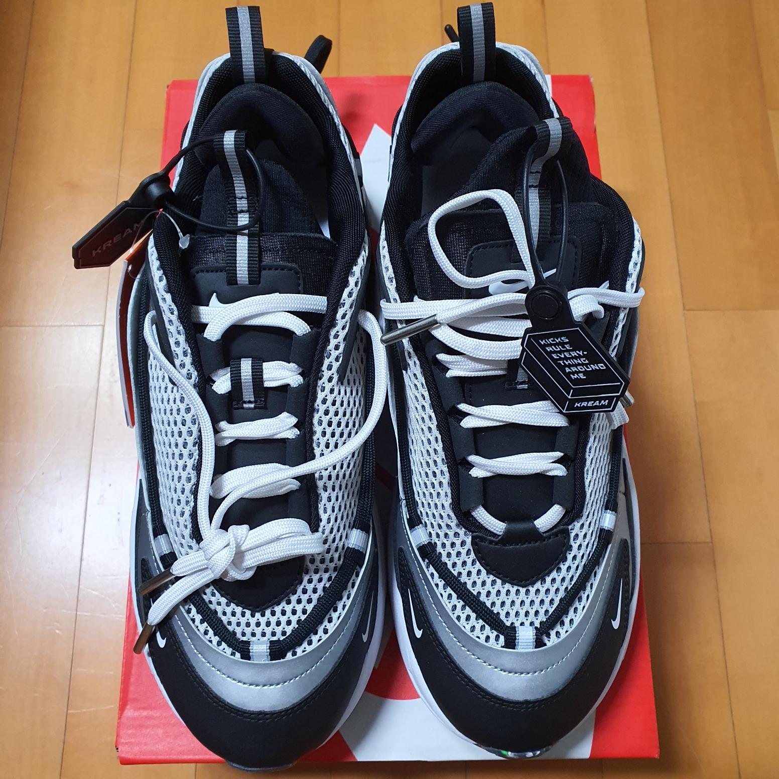 (W) Nike Air Max Furyosa Silver and Black 착용 스타일