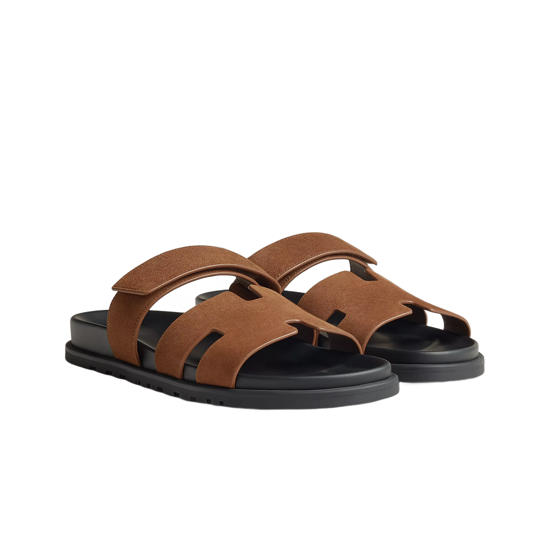 에르메스 시프레 샌들 스웨이드 고트스킨 & 브룬 퓨메(Hermes Chypre Sandal Suede Goatskin & Brun Fume) - 2