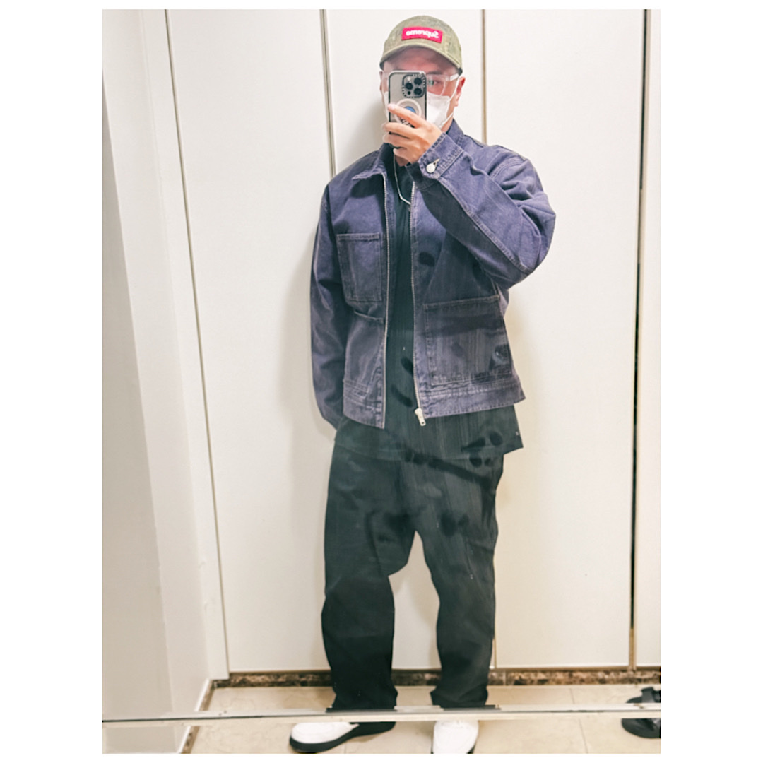 Nike Air Force 1 Low White Black Midsole, Supreme Military Camp Cap Flecktarn Camo - 23FW 착용 스타일