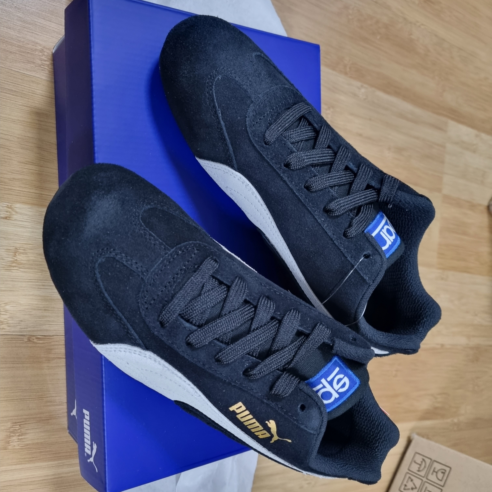 Puma Speedcat OG Sparco Black White 착용 스타일 - 1