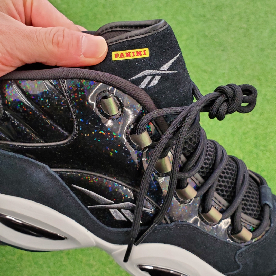 Reebok x Panini Question Mid Core Black Pure Gray 착용 스타일 - 2