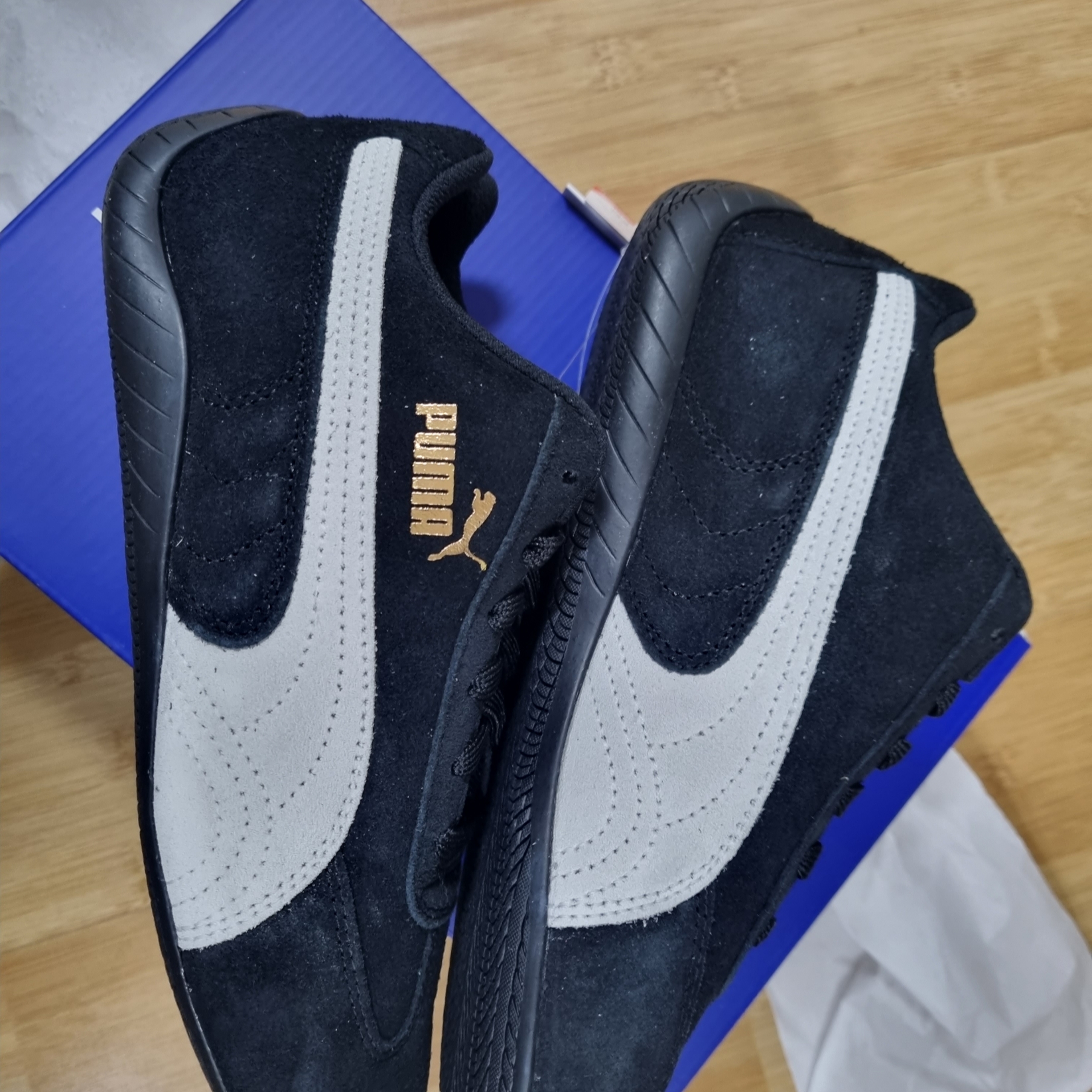 Puma Speedcat OG Sparco Black White 착용 스타일 - 2