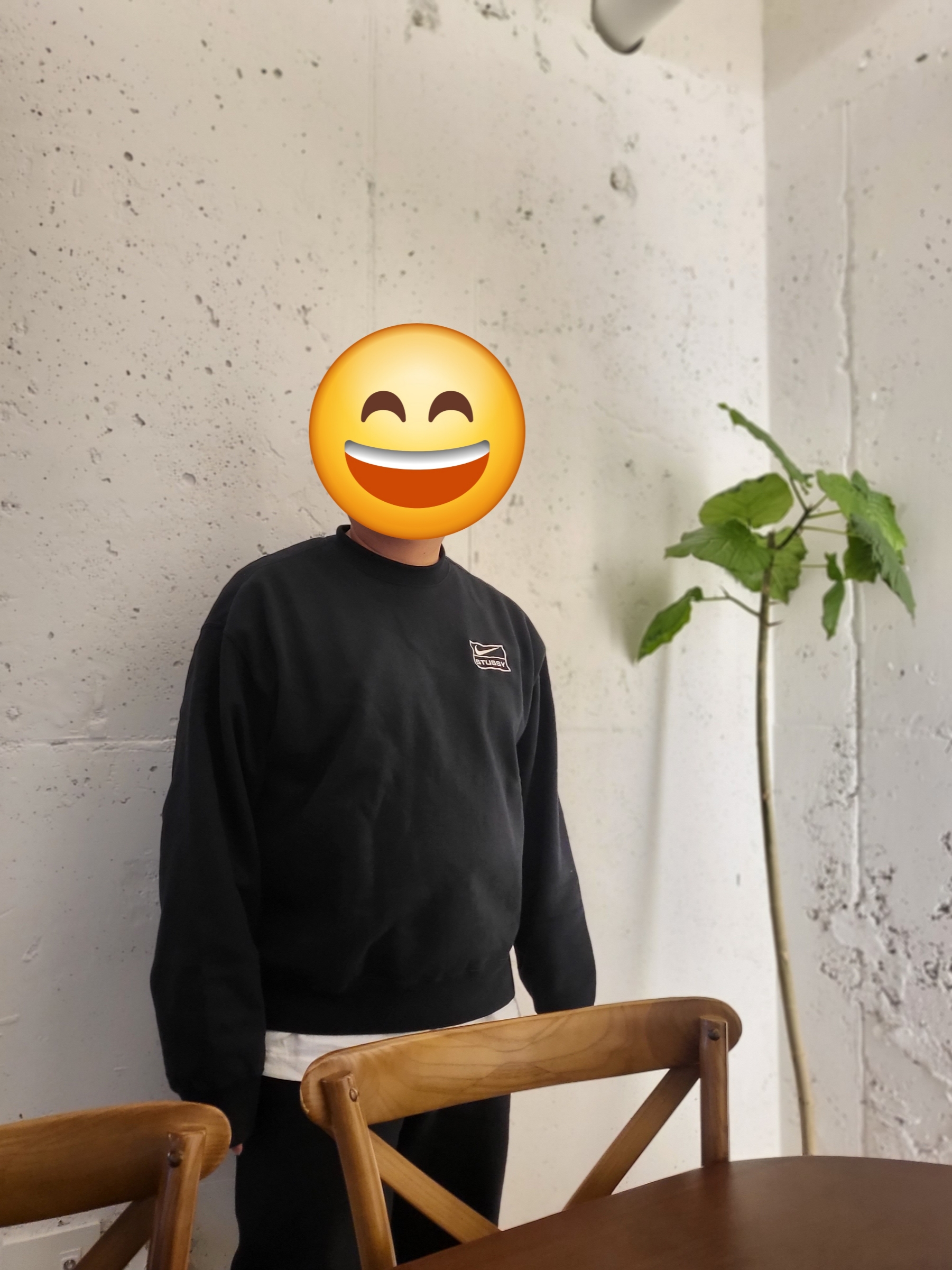 Nike x Stussy NRG Washed Fleece Crewneck Black (DO5310-010), (W) Nike NRG Solo Swoosh Fleece Pants Black White - Asia 착용 스타일