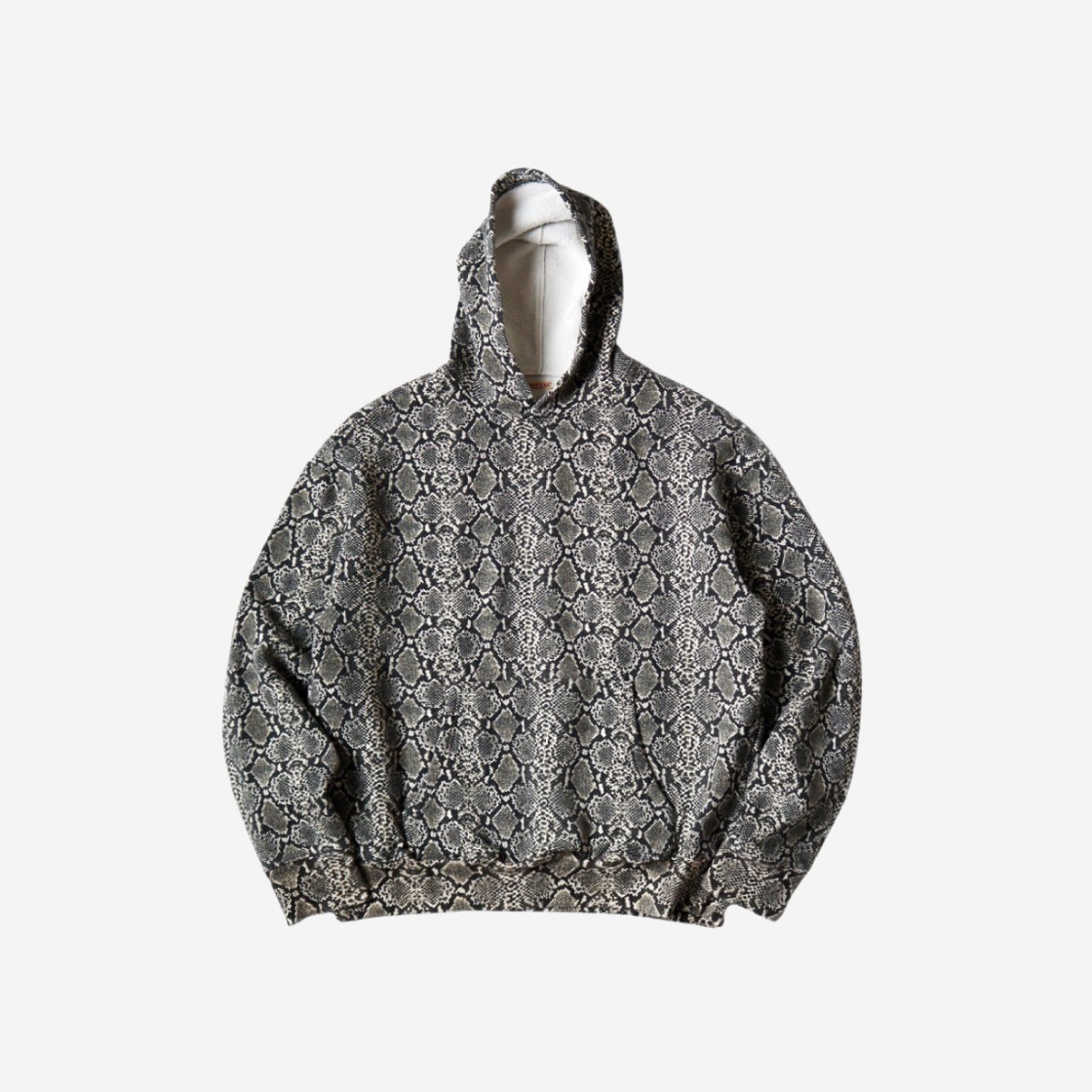 Kapital Fleece Snake Pattern Hooded Sweatshirt Gray 상세 이미지 1