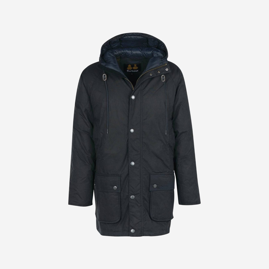 Barbour Hooded Beaufort Wax Jacket Navy 상세 이미지 1