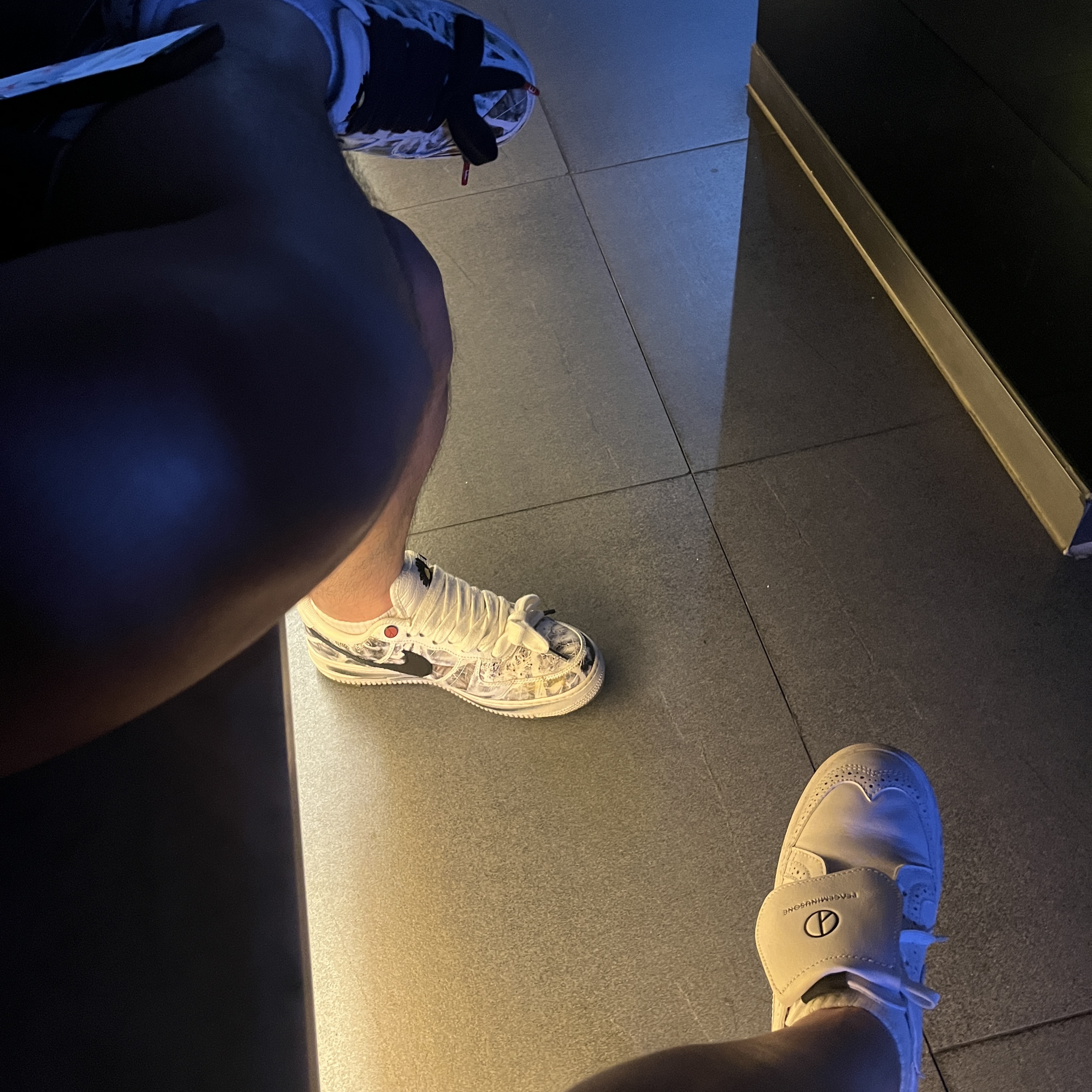 Nike x Peaceminusone Air Force 1 Low Para-Noise 2.0, Nike x Peaceminusone Kwondo1 White 착용 스타일 - 1