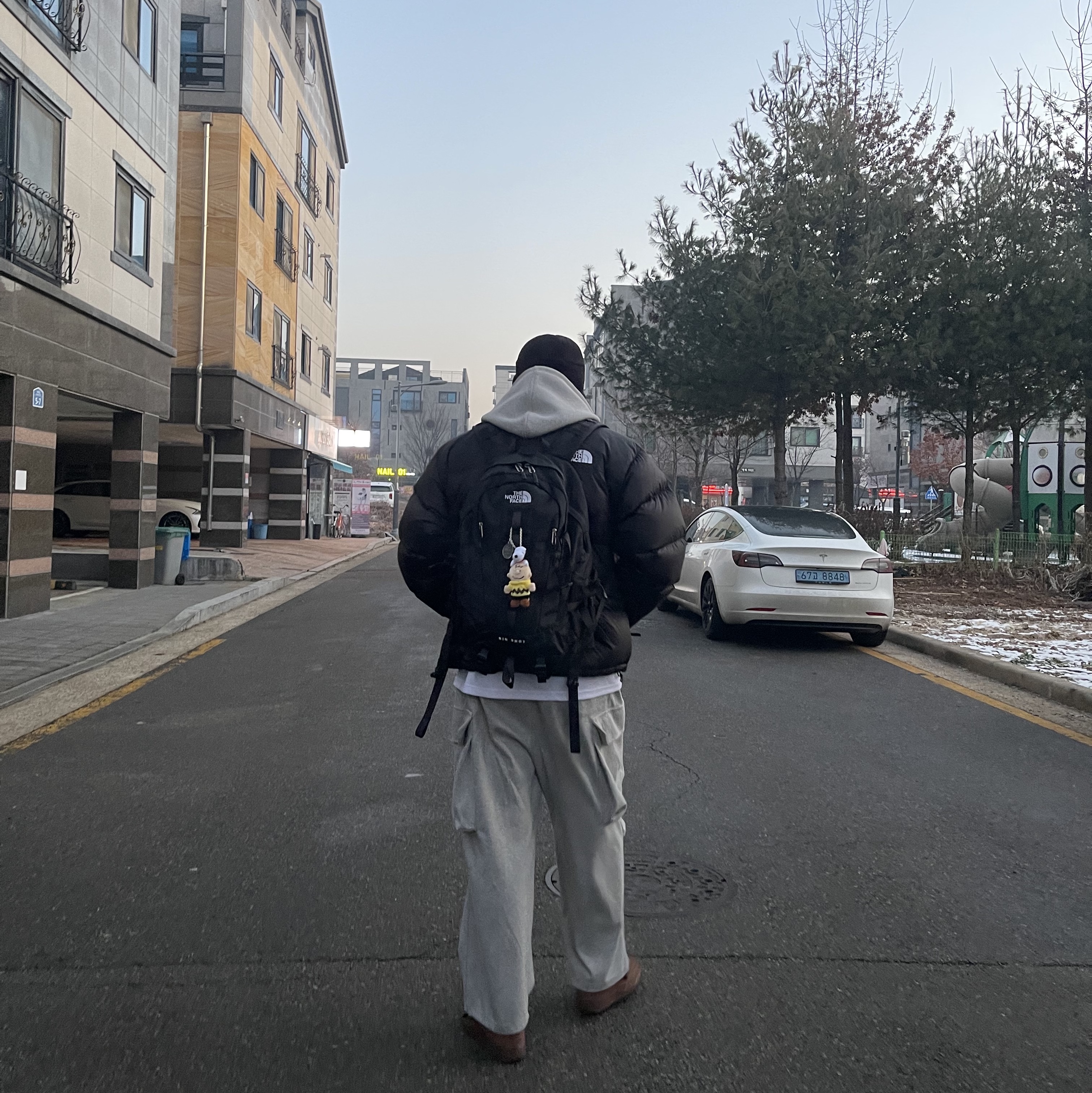 노스페이스 플리스 이어머프 비니 블랙, 노스페이스 1996 에코 눕시 자켓 블랙 착용 스타일