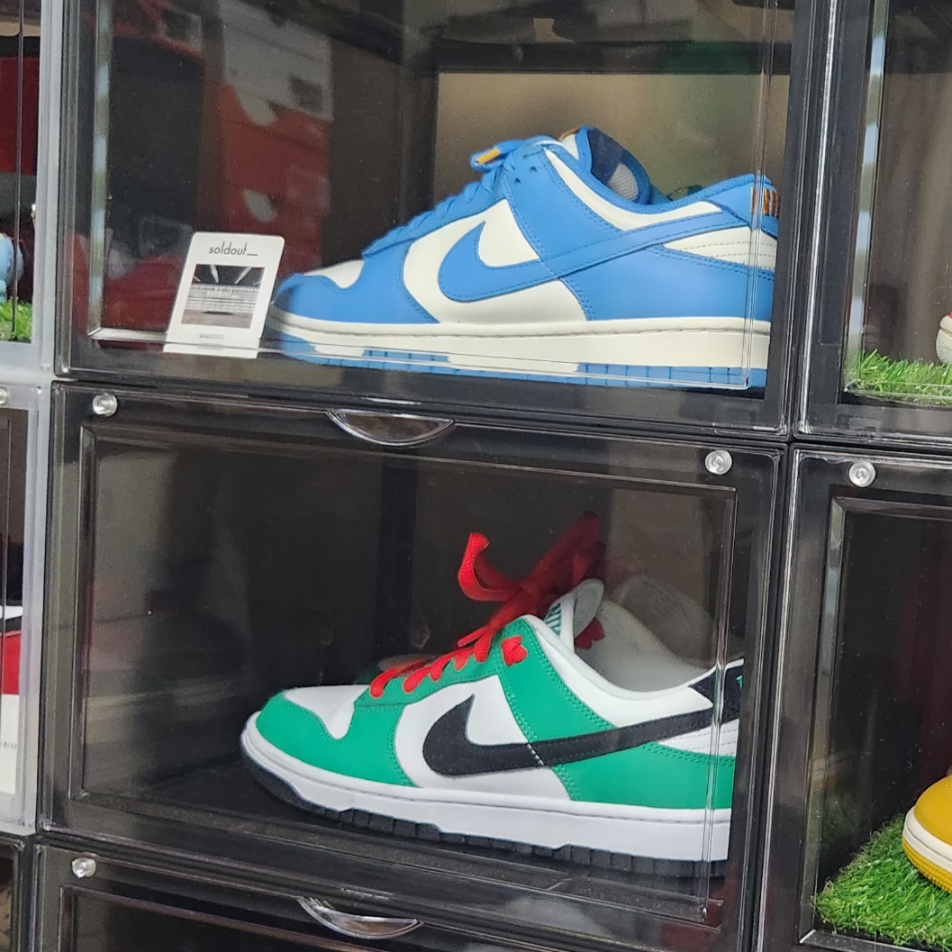 (W) Nike Dunk Low Coast, Nike Dunk Low White Green 착용 스타일