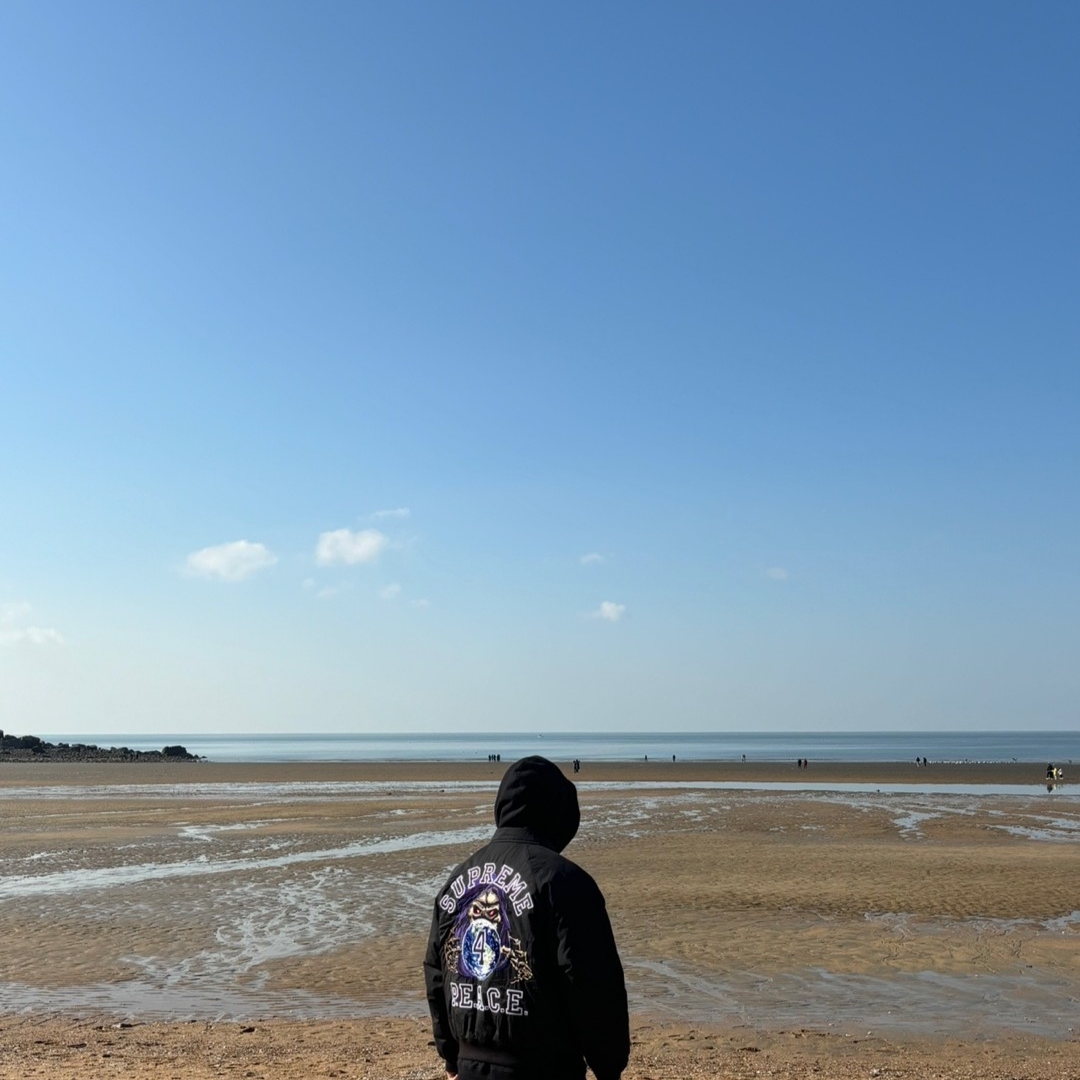 Supreme Peace Embroidered Work Jacket Black - 23FW 착용 스타일